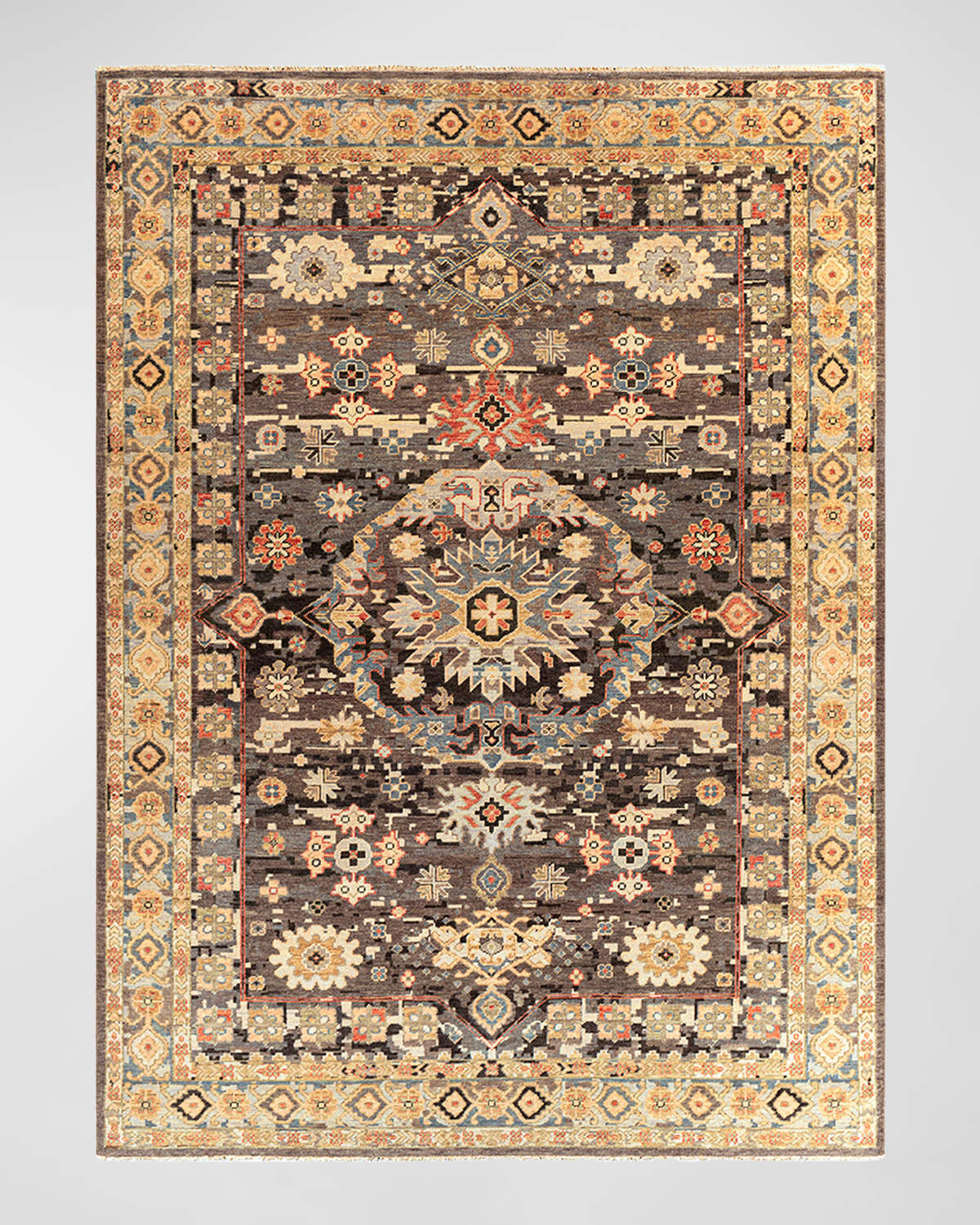 Surya Rugs Cappadocia Rust Hand-knotted Rug, 9' X 13' In Rust, Sage