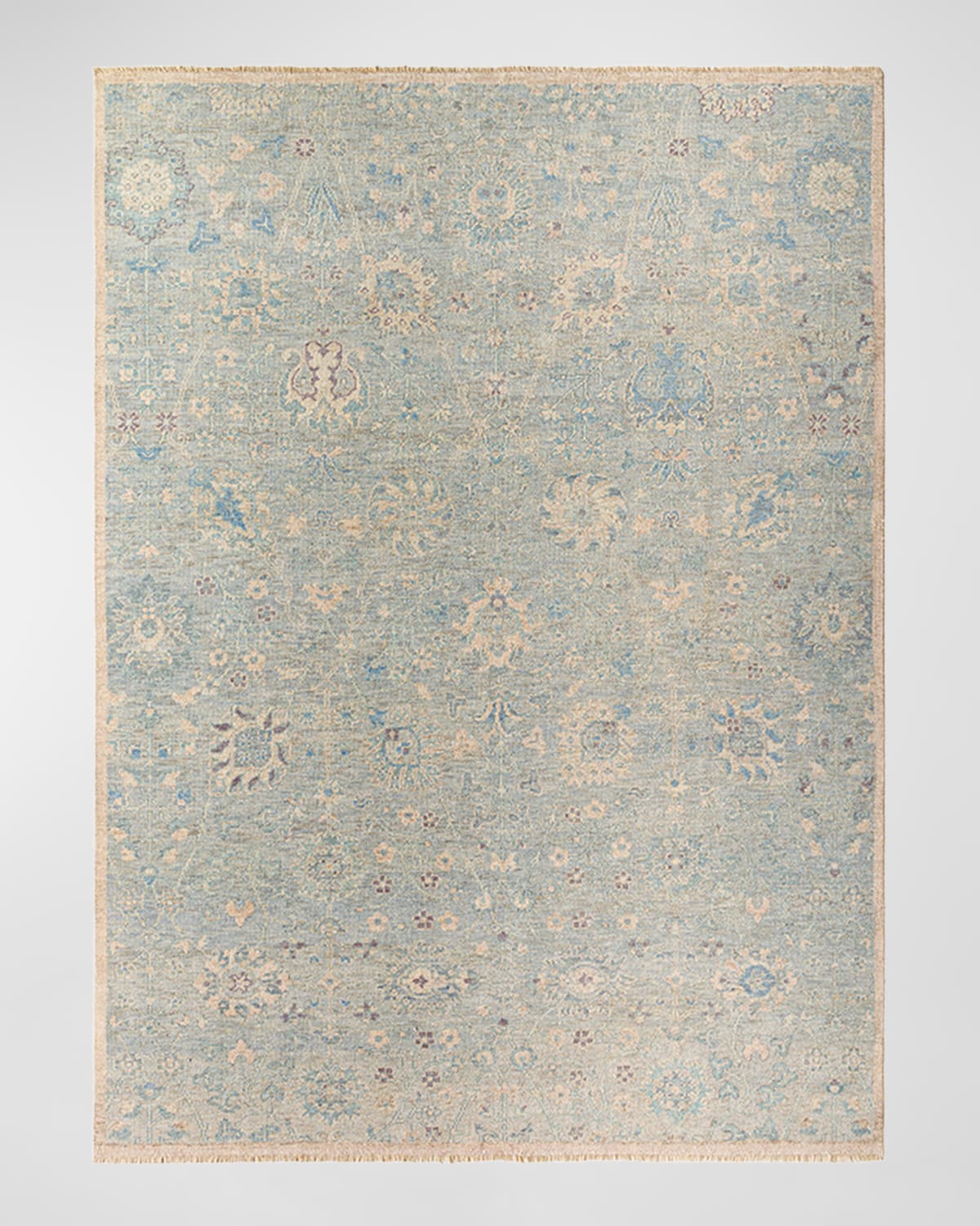 Surya Rugs Cappadocia Blue Floral Hand-knotted Rug, 8' X 11' In Blue Floral