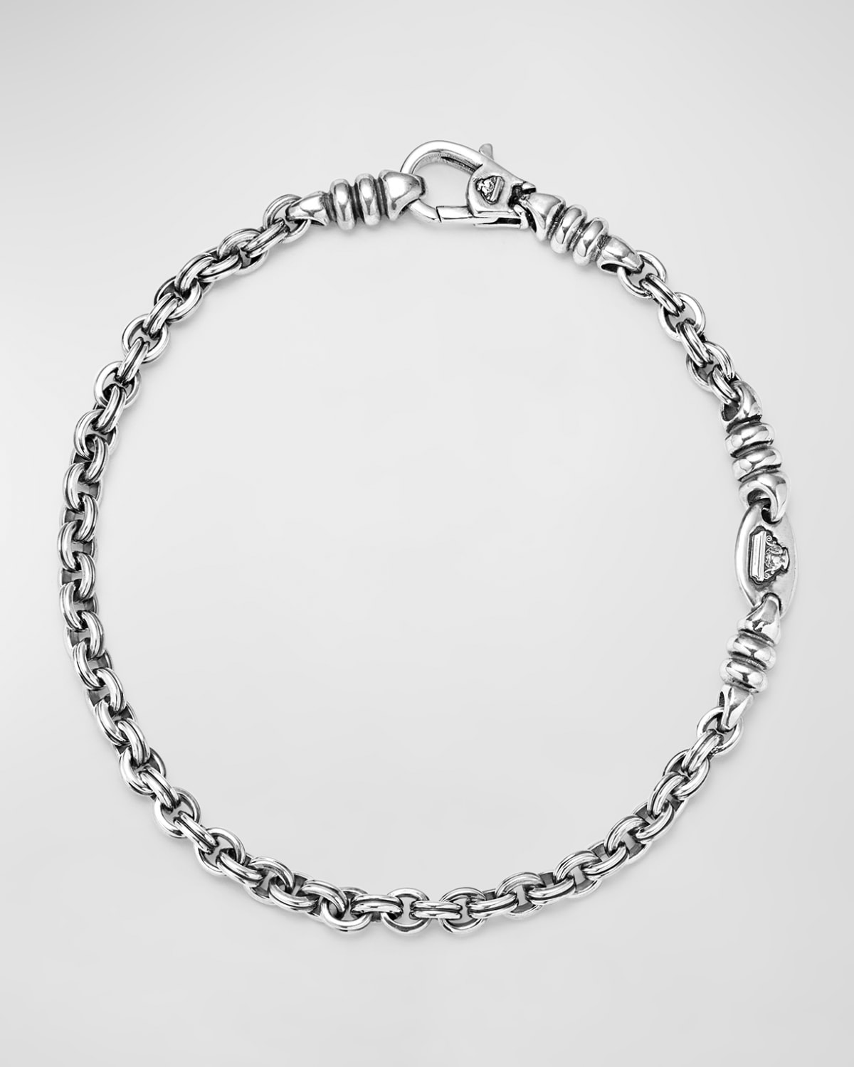 Men's Anthem Double Link Caviar Chain Bracelet, 4mm