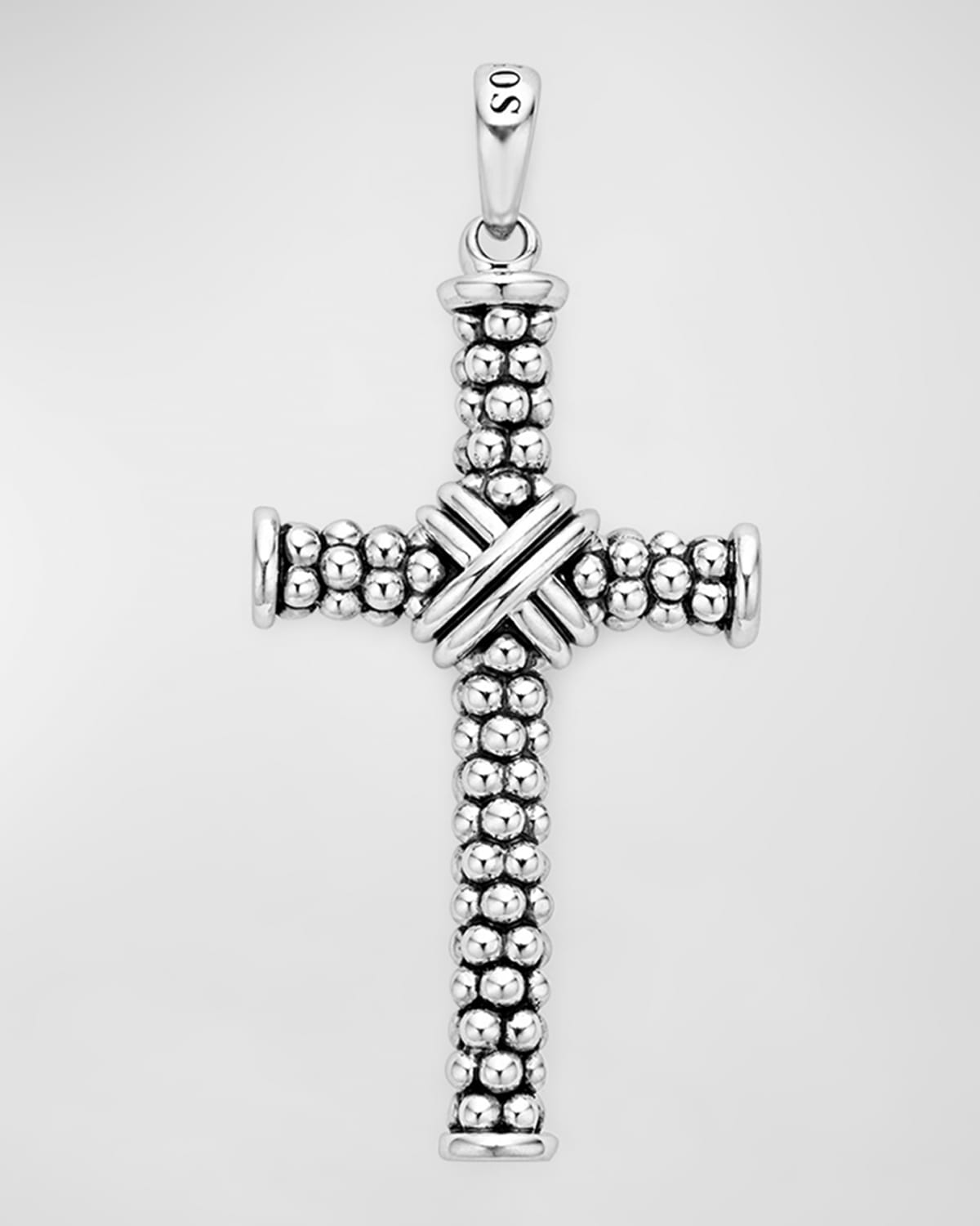 Men's Sterling Silver Anthem X Cross Pendant, 51x28mm