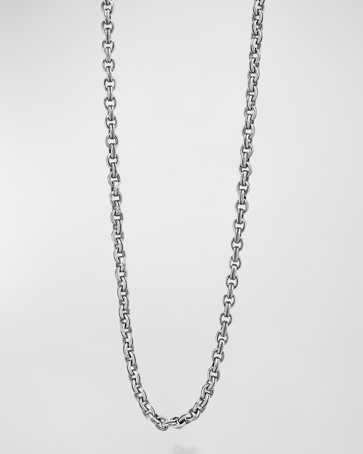 Men's Sterling Silver Anthem Double Link Caviar Chain Necklace, 3mm, 22in