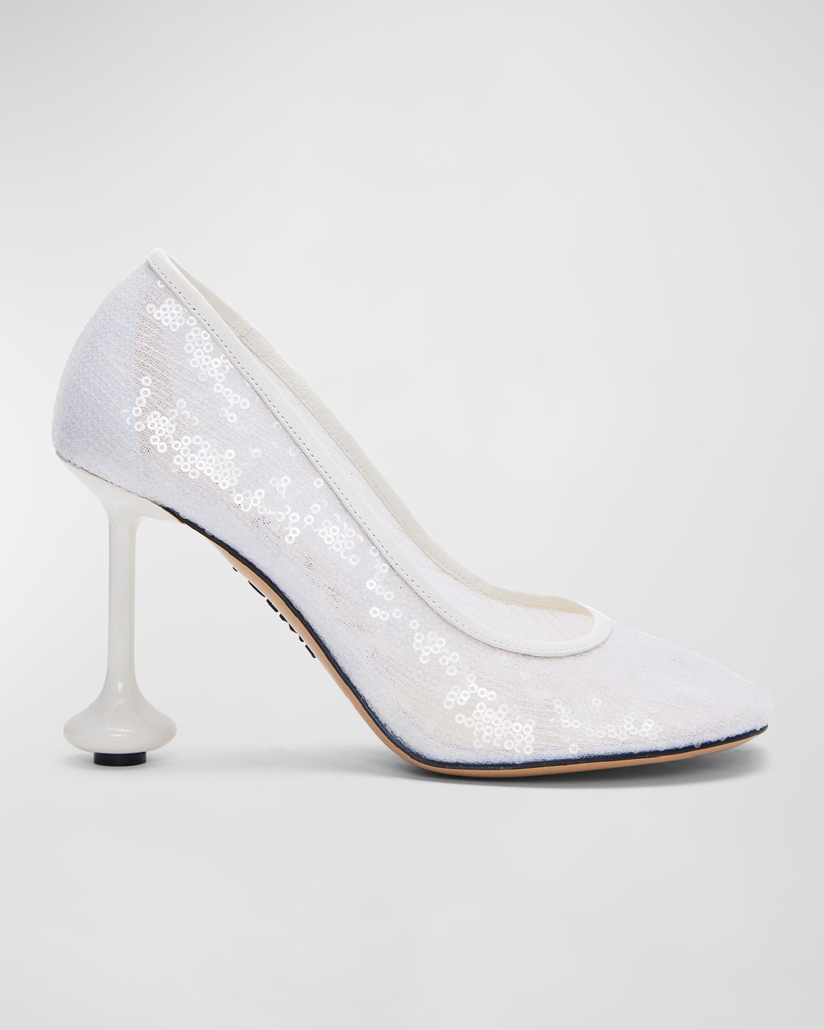 Loewe Toy Sequin Stiletto Pumps In Transparentwhite