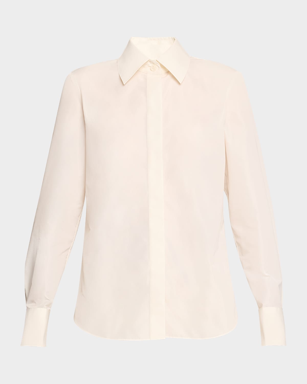Button-Down Recycled Taffeta Blouse