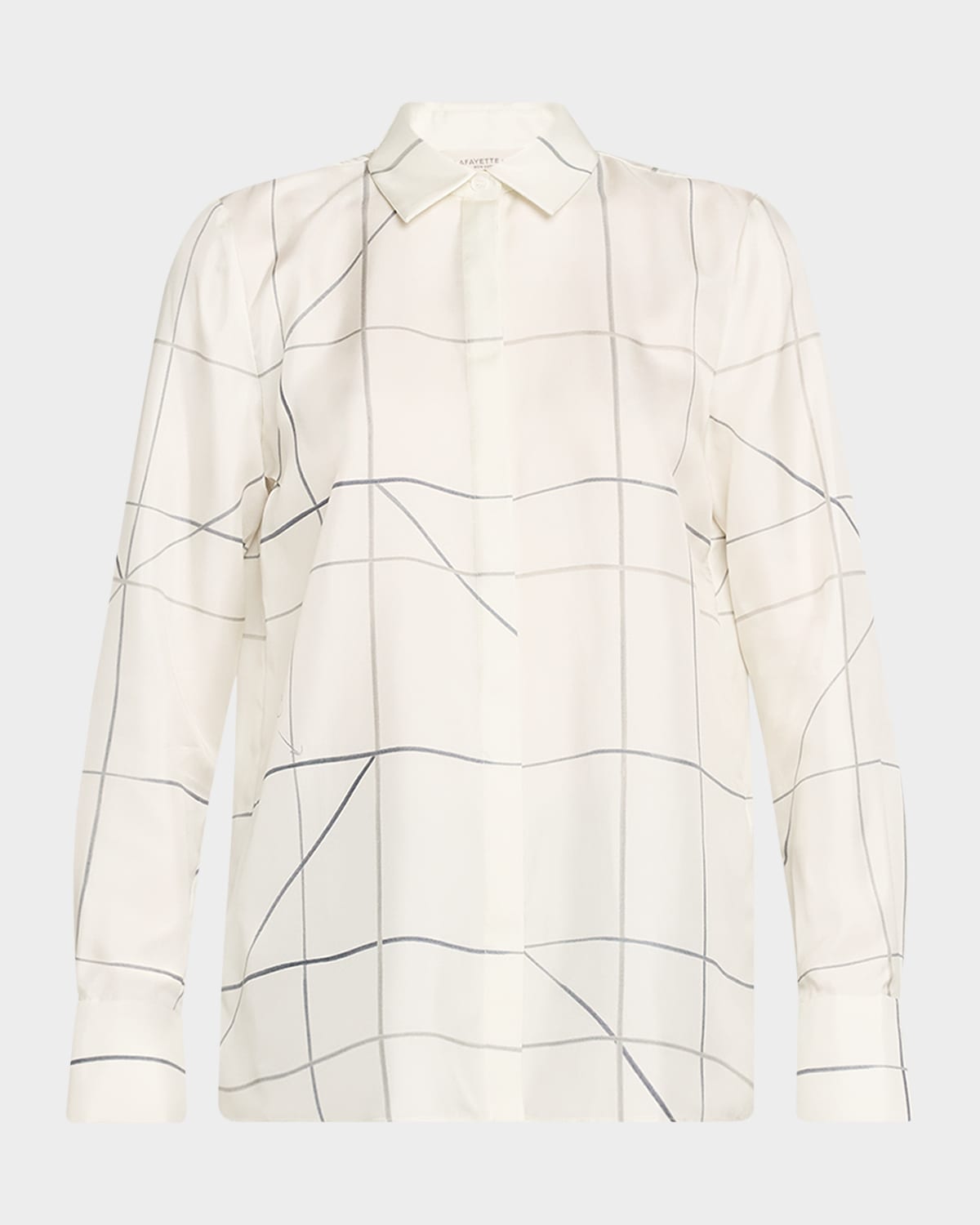 Scottie Graphic-Print Silk Twill Blouse