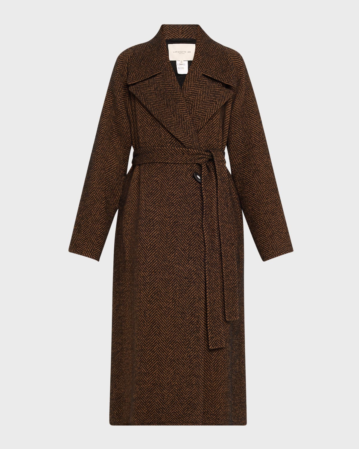 LAFAYETTE 148 CHEVRON ALPACA WOOL COAT 