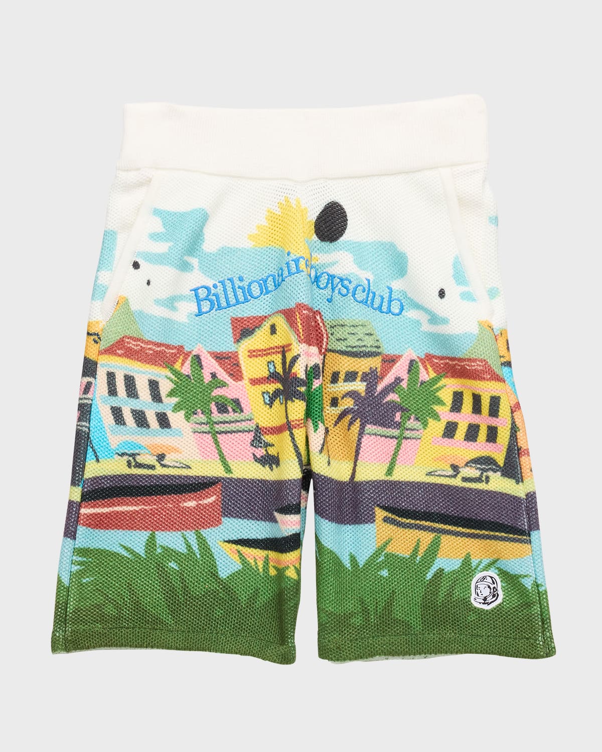 Billionaire Boys Club Kids' Boy's Palmas Printed Shorts In Green
