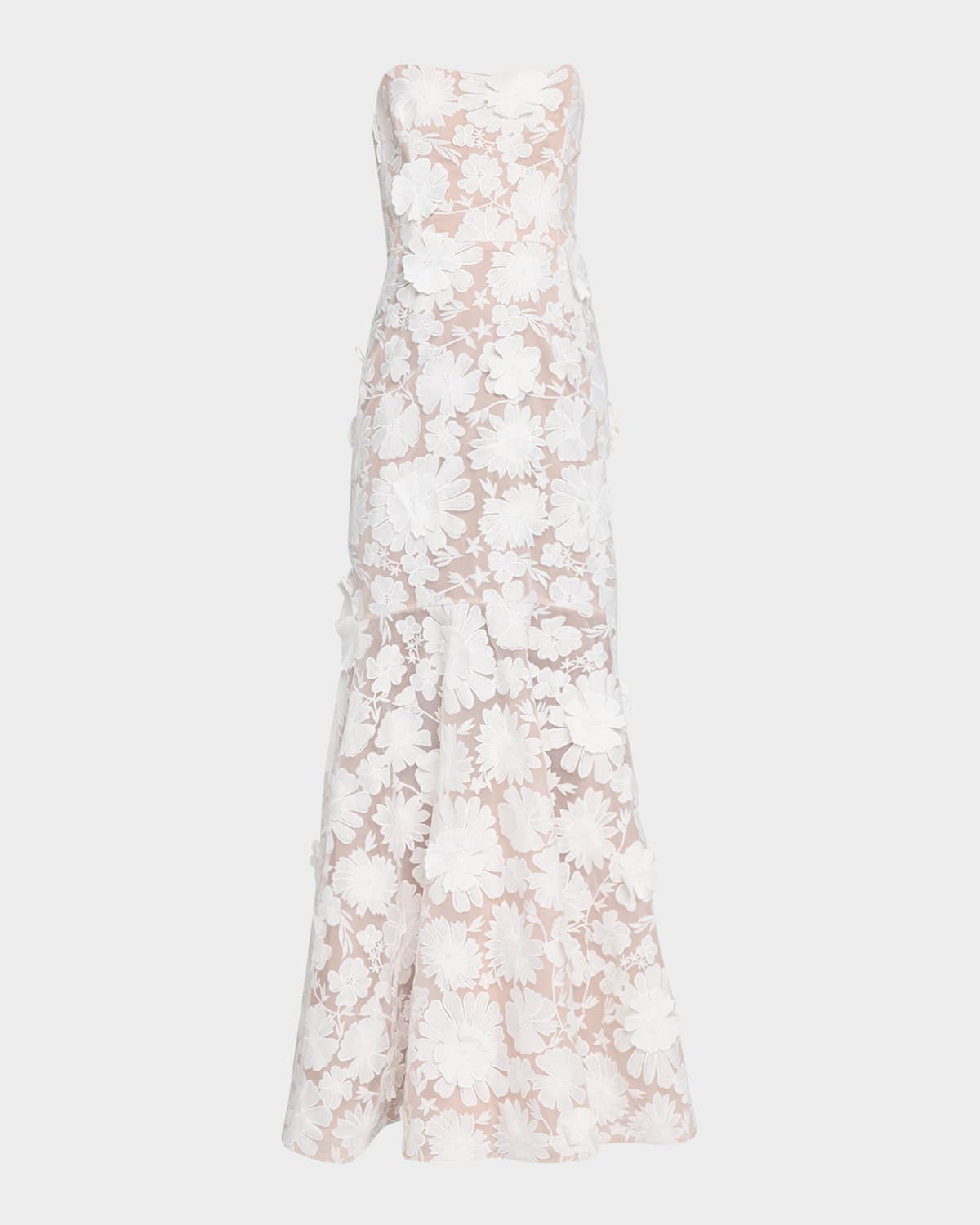 Jessica Strapless Embroidered Mermaid Gown