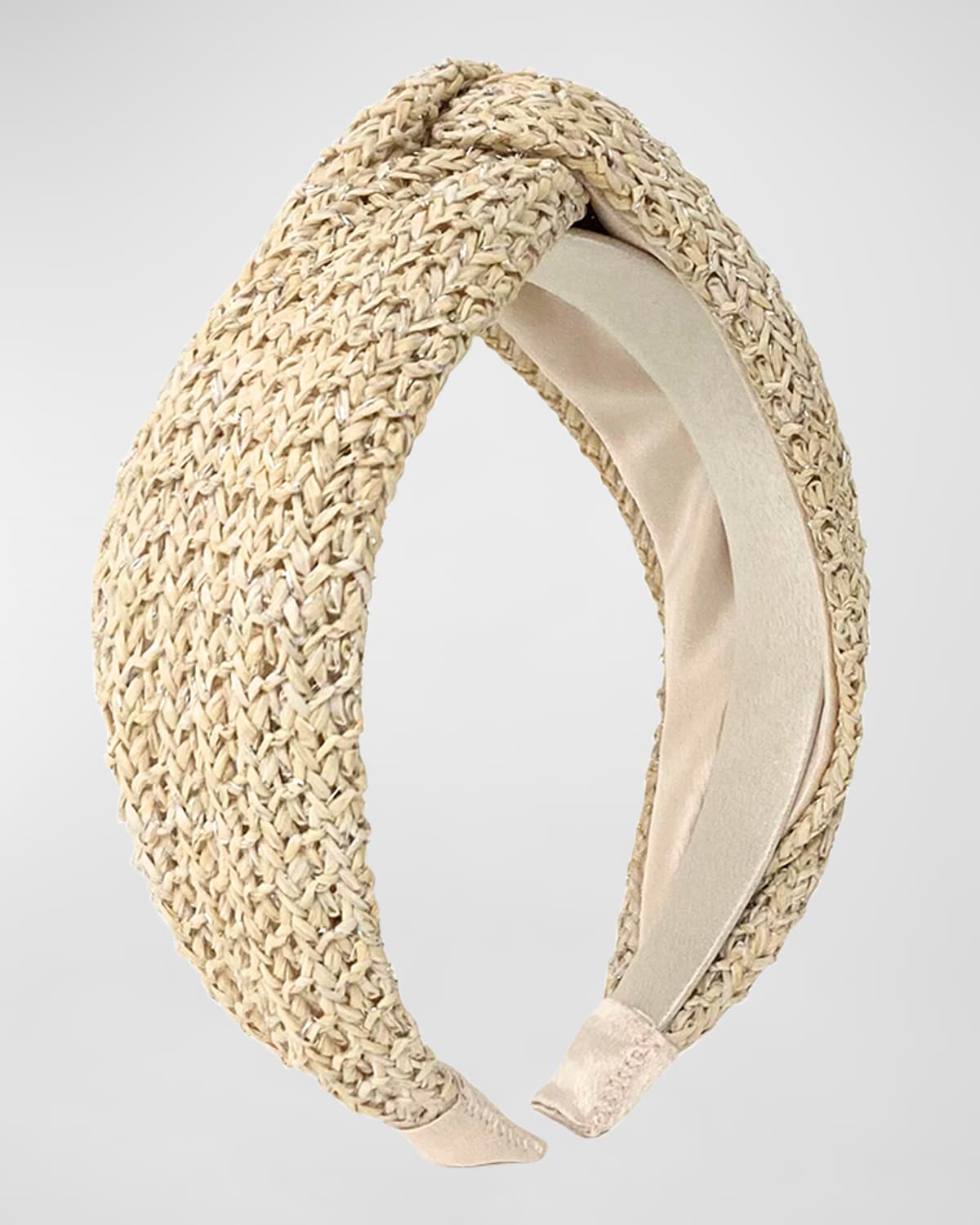 Shop Eugenia Kim Trish Twisted Headband In Cream Silver