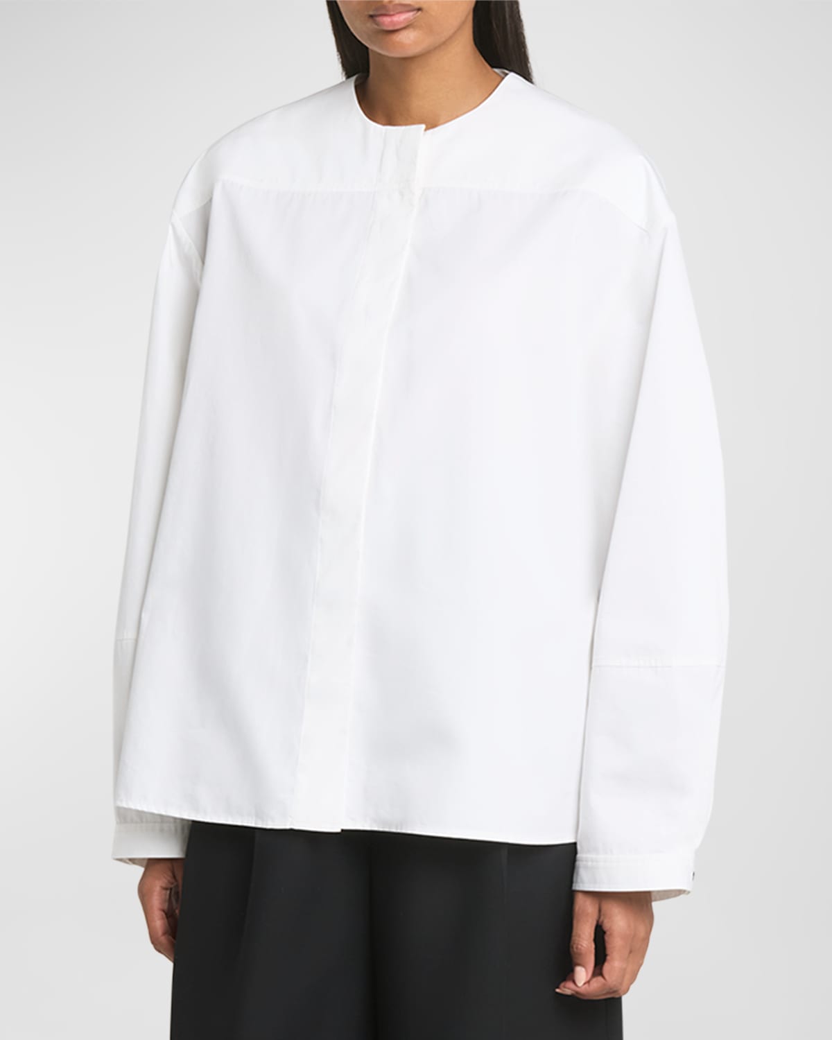 Shop Co Boxy Button-down Shirt In Optic White