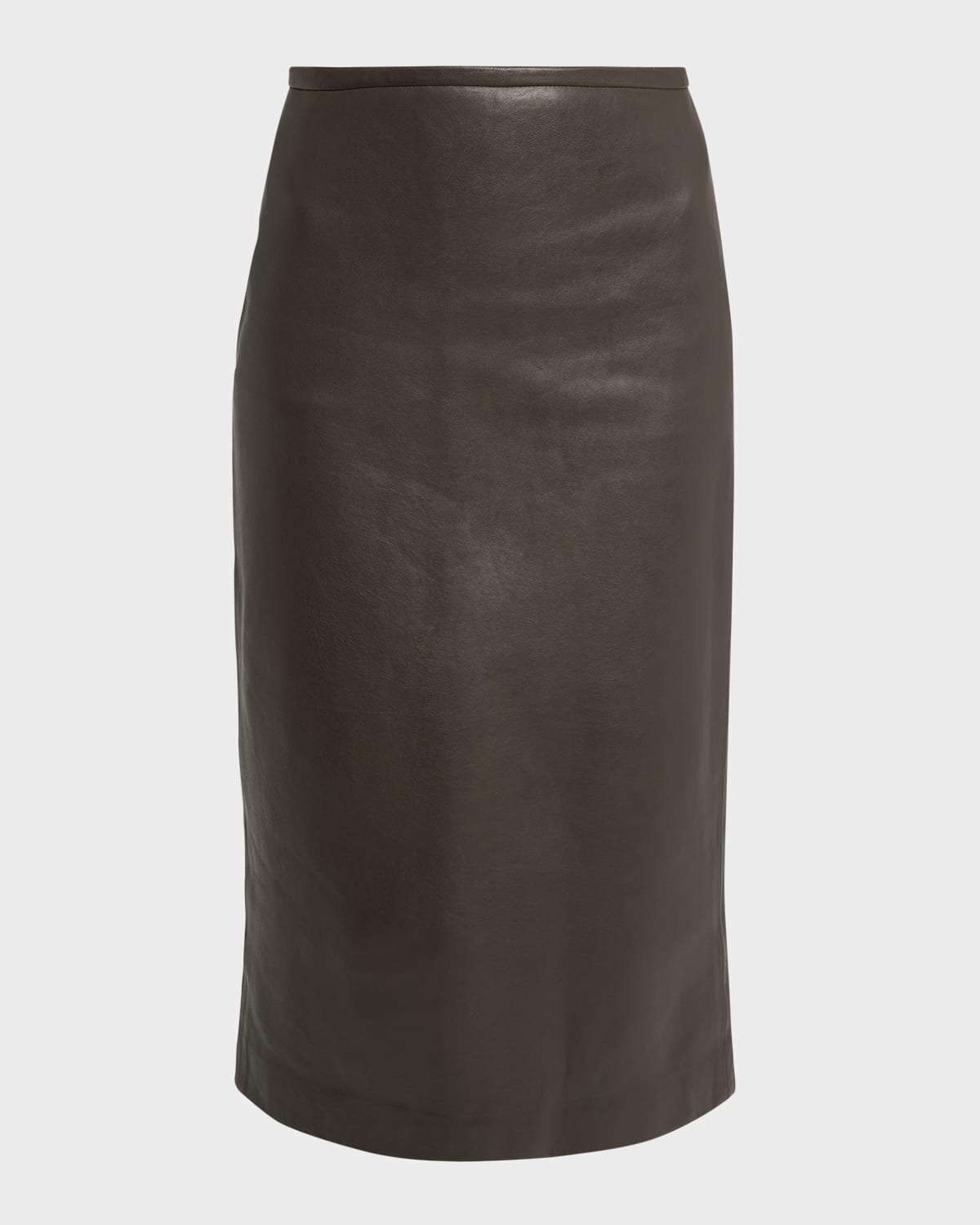 Leather Midi Pencil Skirt