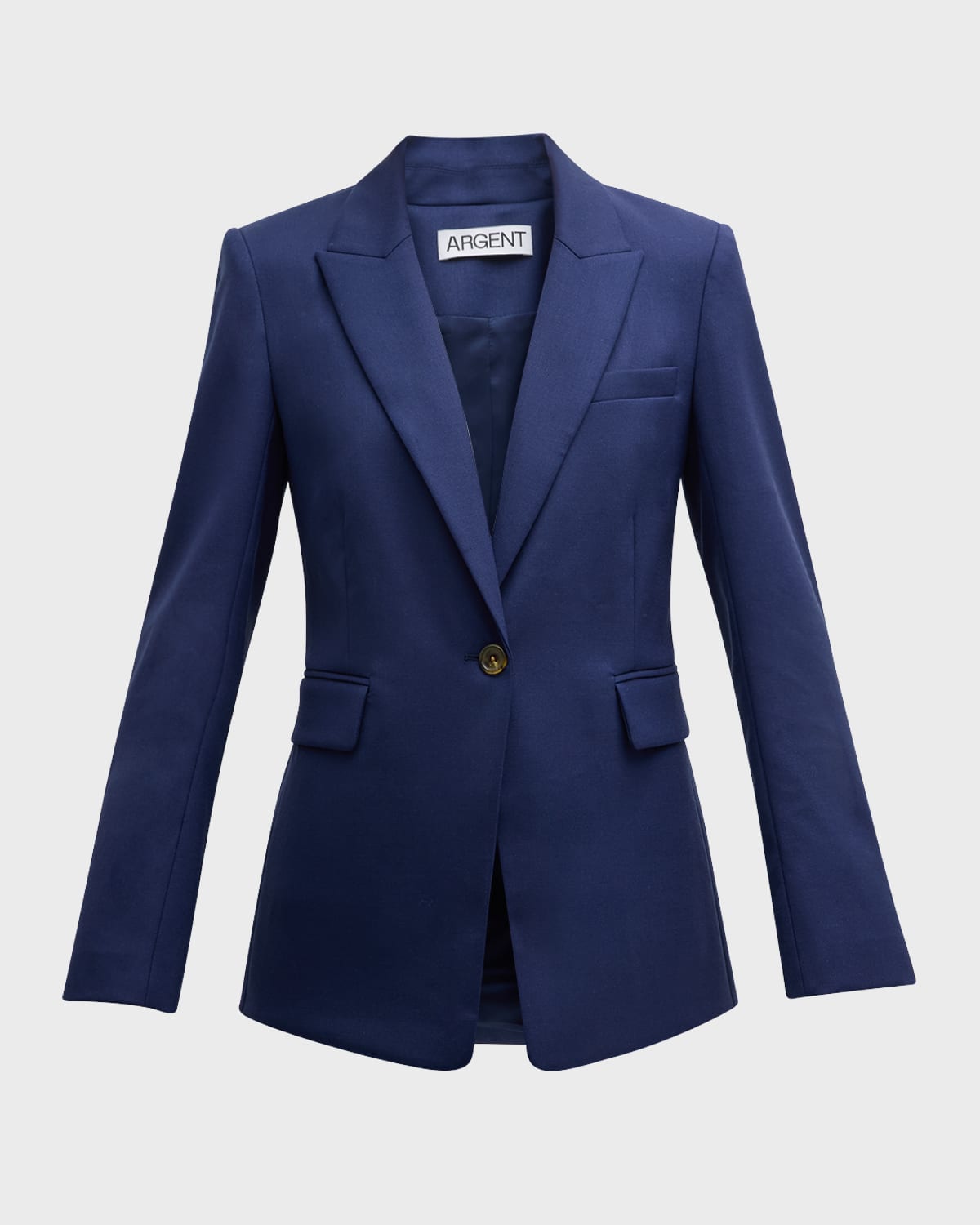 Single-Button Seasonless Wool Blazer