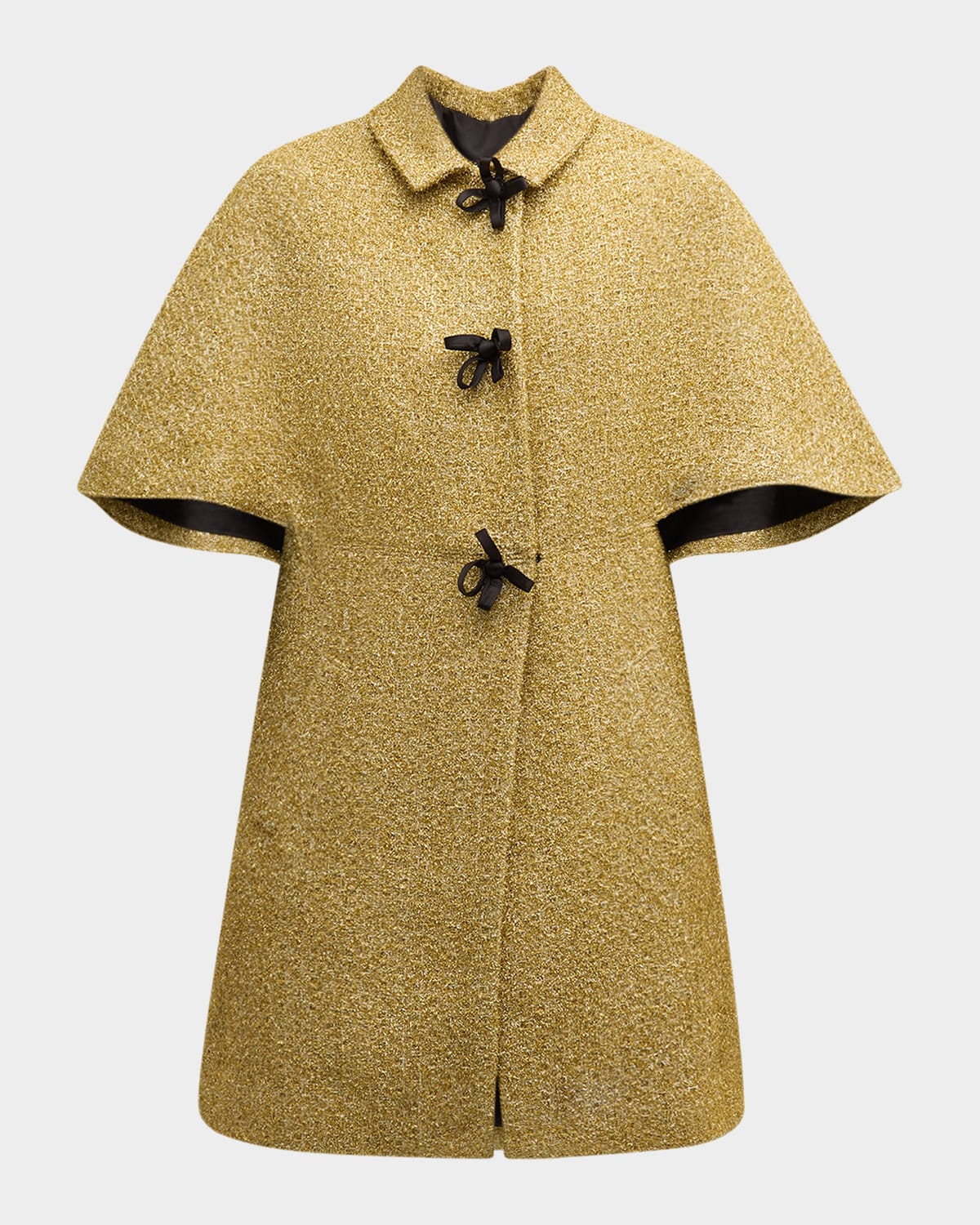 FRANCES VALENTINE MARVELOUS BUTTON-DOWN METALLIC TWEED JACKET 