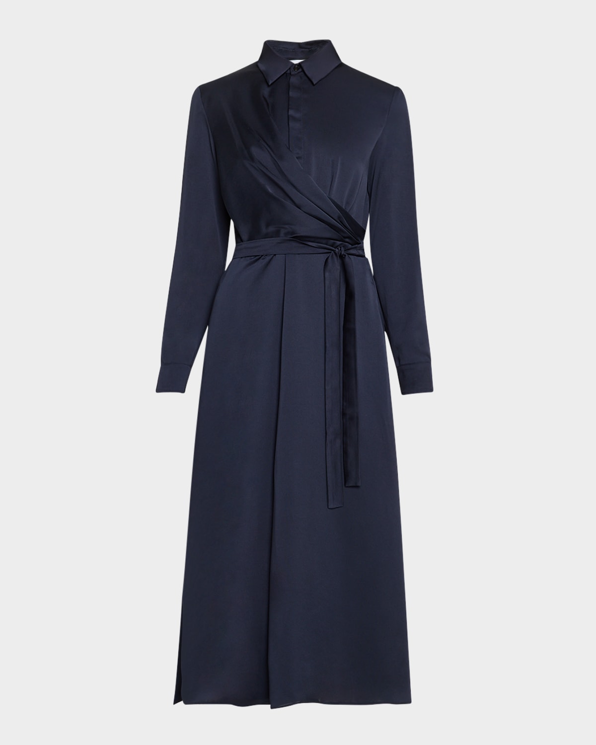 Addirsi Faux-Wrap Belted Midi Shirtdress