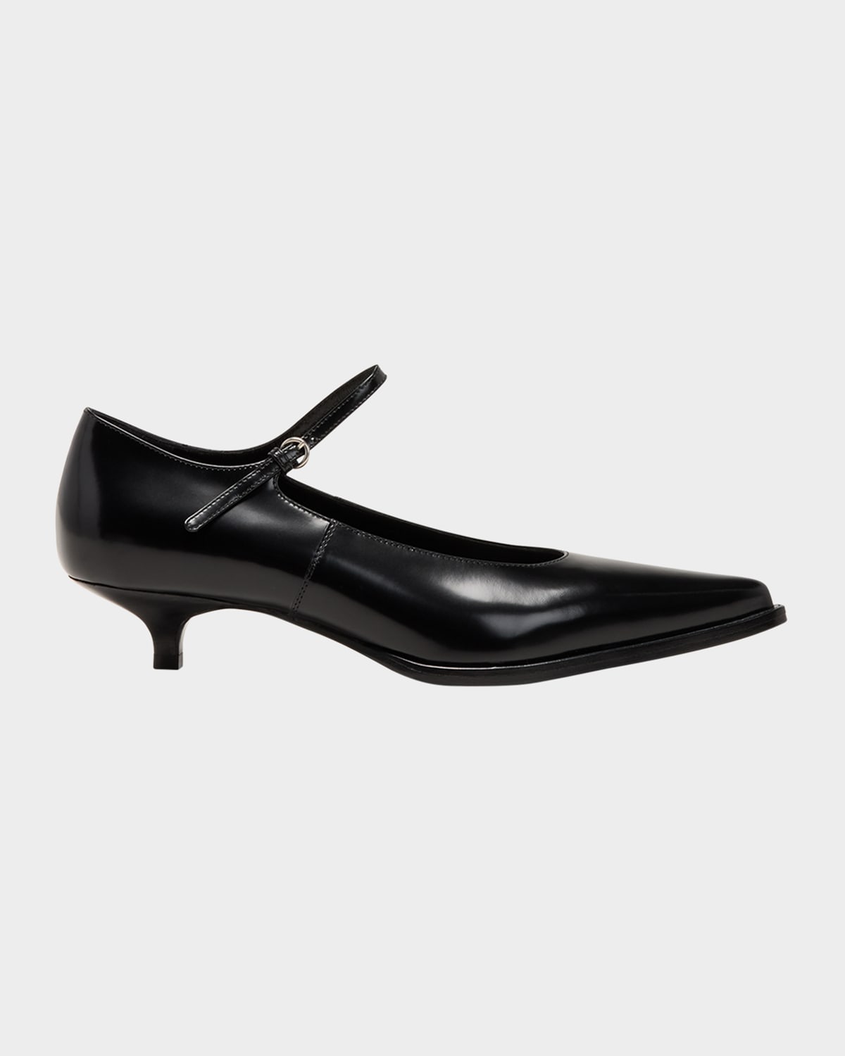 Shop Miu Miu Decollete Leather Ankle-strap Pumps In Nero