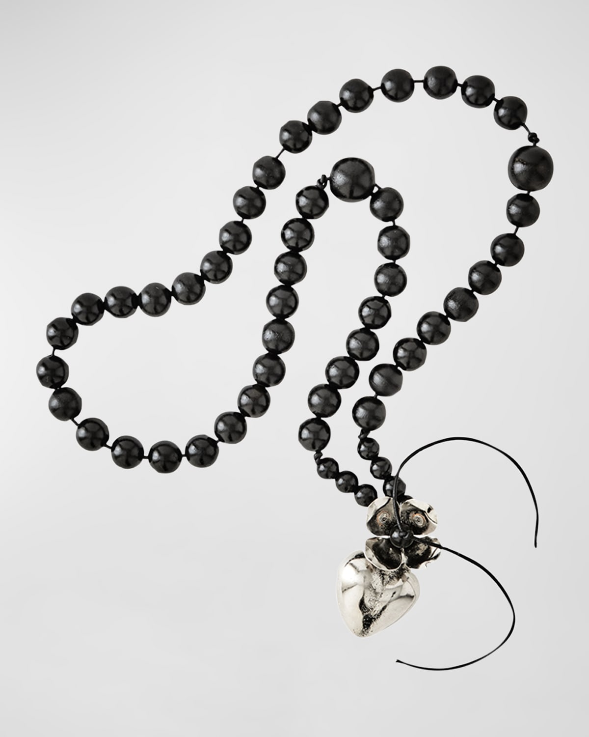 Jan Barboglio Corazon D'noche Blessing Beads In Nickel
