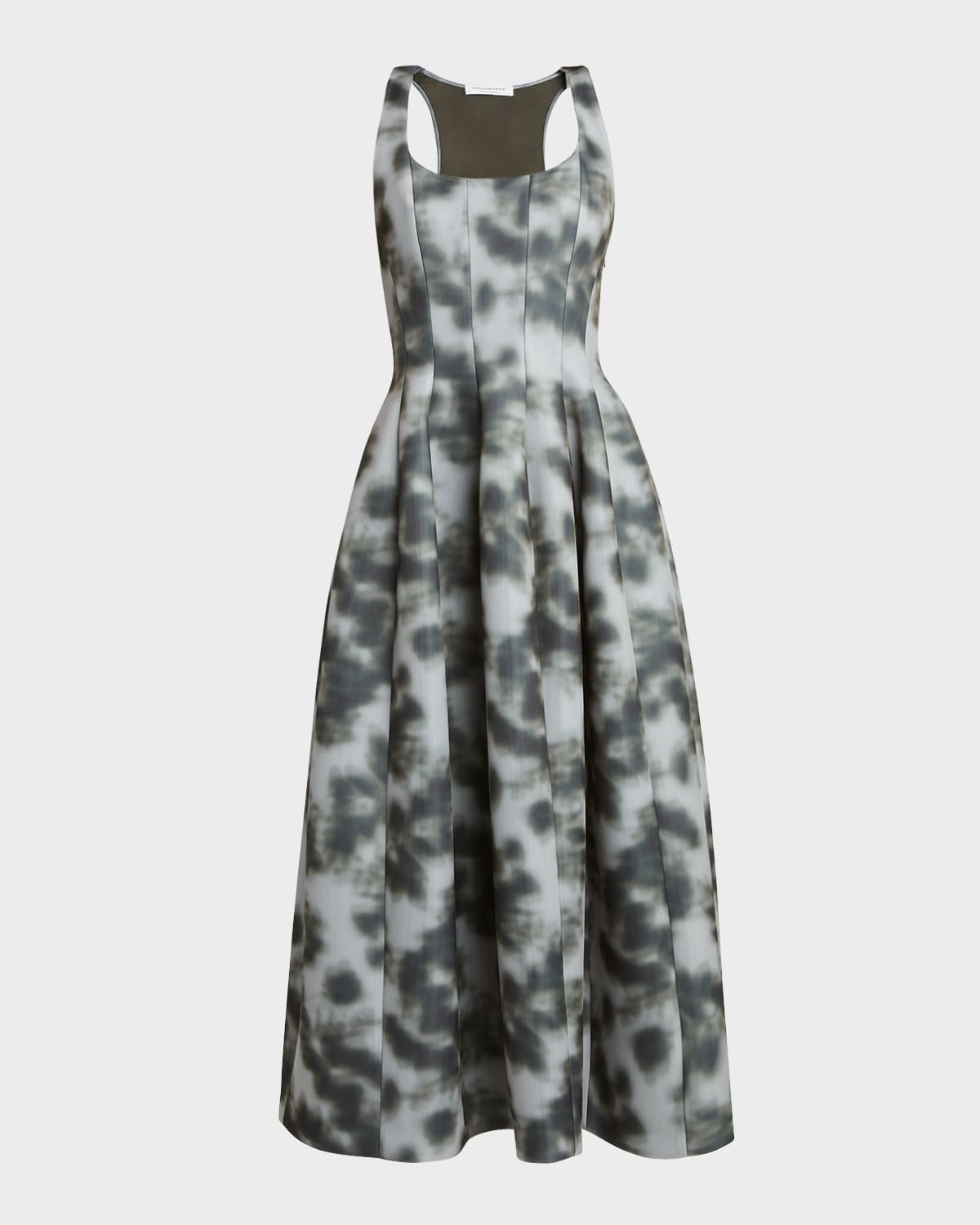 PHILOSOPHY DI LORENZO SERAFINI ABSTRACT FLORAL MIDI DRESS 