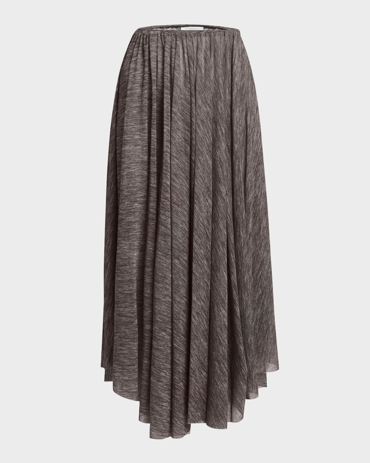 Philosophy Di Lorenzo Serafini Printed Mesh Gathered Midi Skirt In Grey