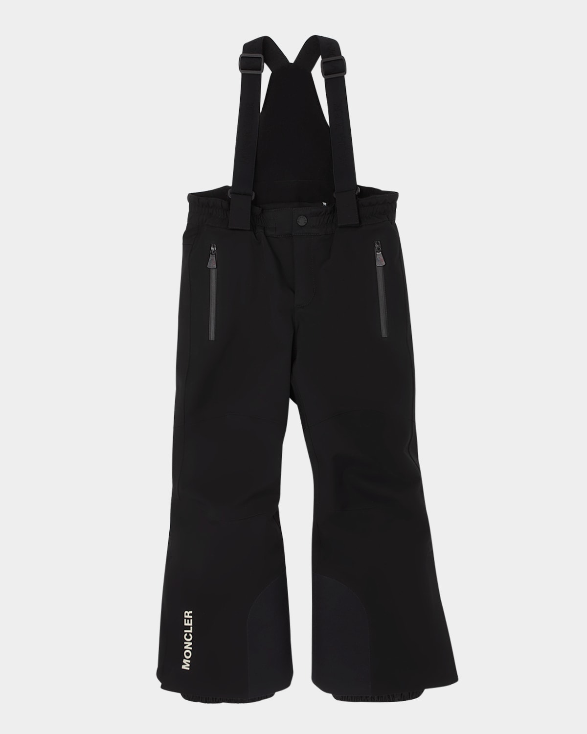 Moncler Kid's Logo-print Ski Trousers In Black