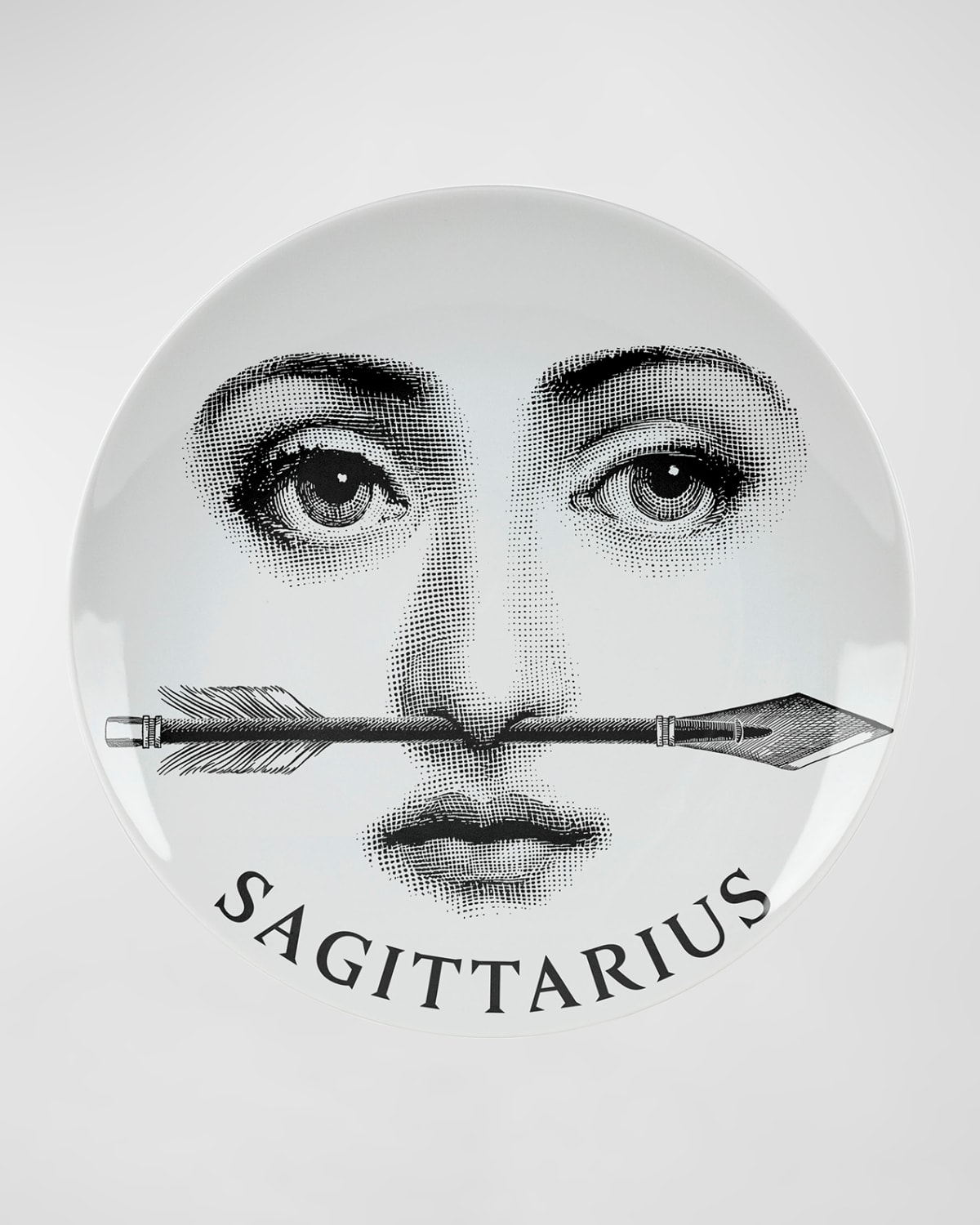 Fornasetti Tema E Variazioni N.356 Wall Plate In Blackwhite