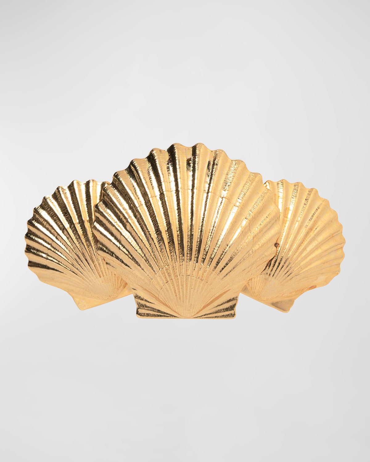 Jennifer Behr Caspian Shell Design Barrette In Gold
