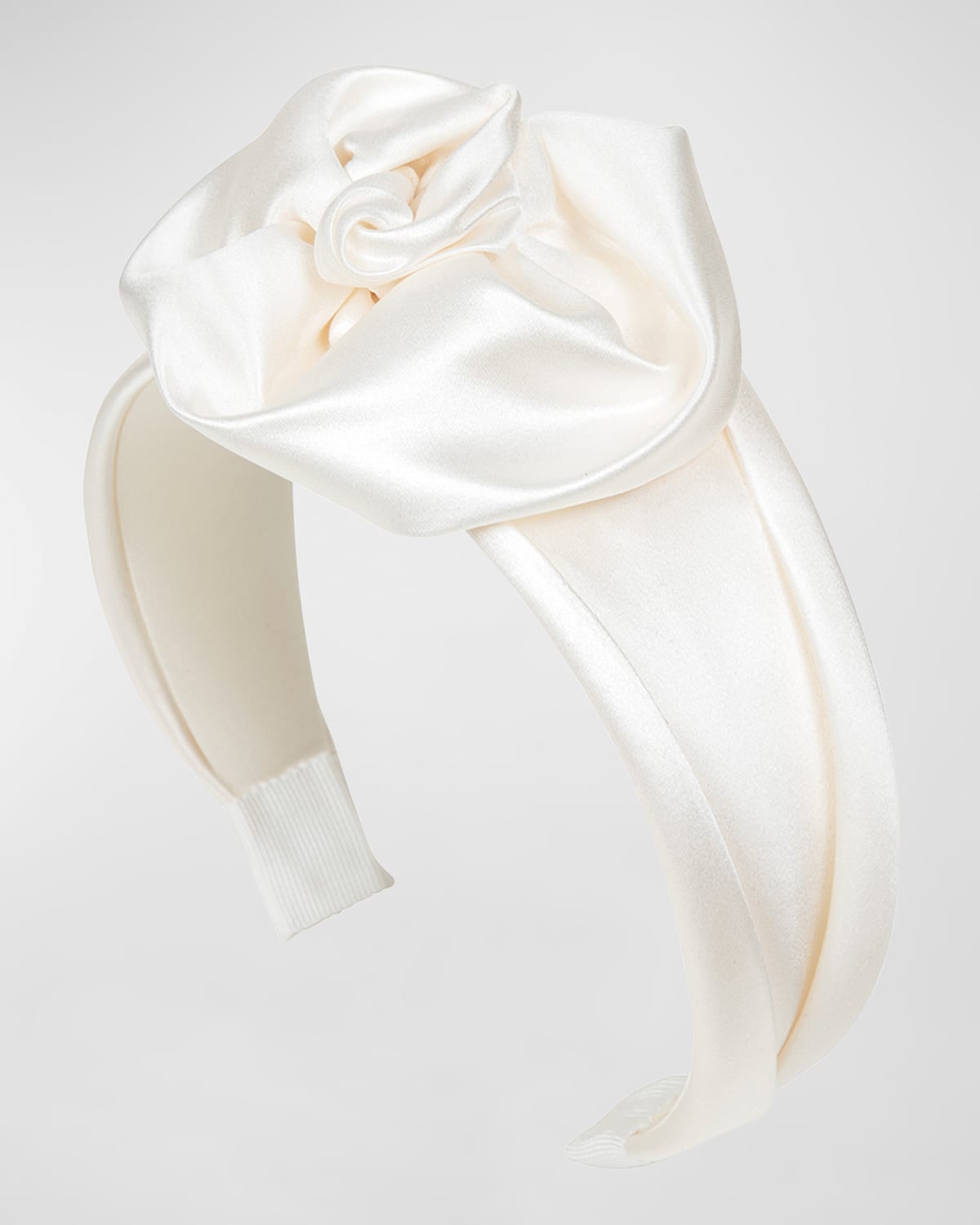 Jennifer Behr Rosalina Floral-appliquéd Silk Headband In Cream