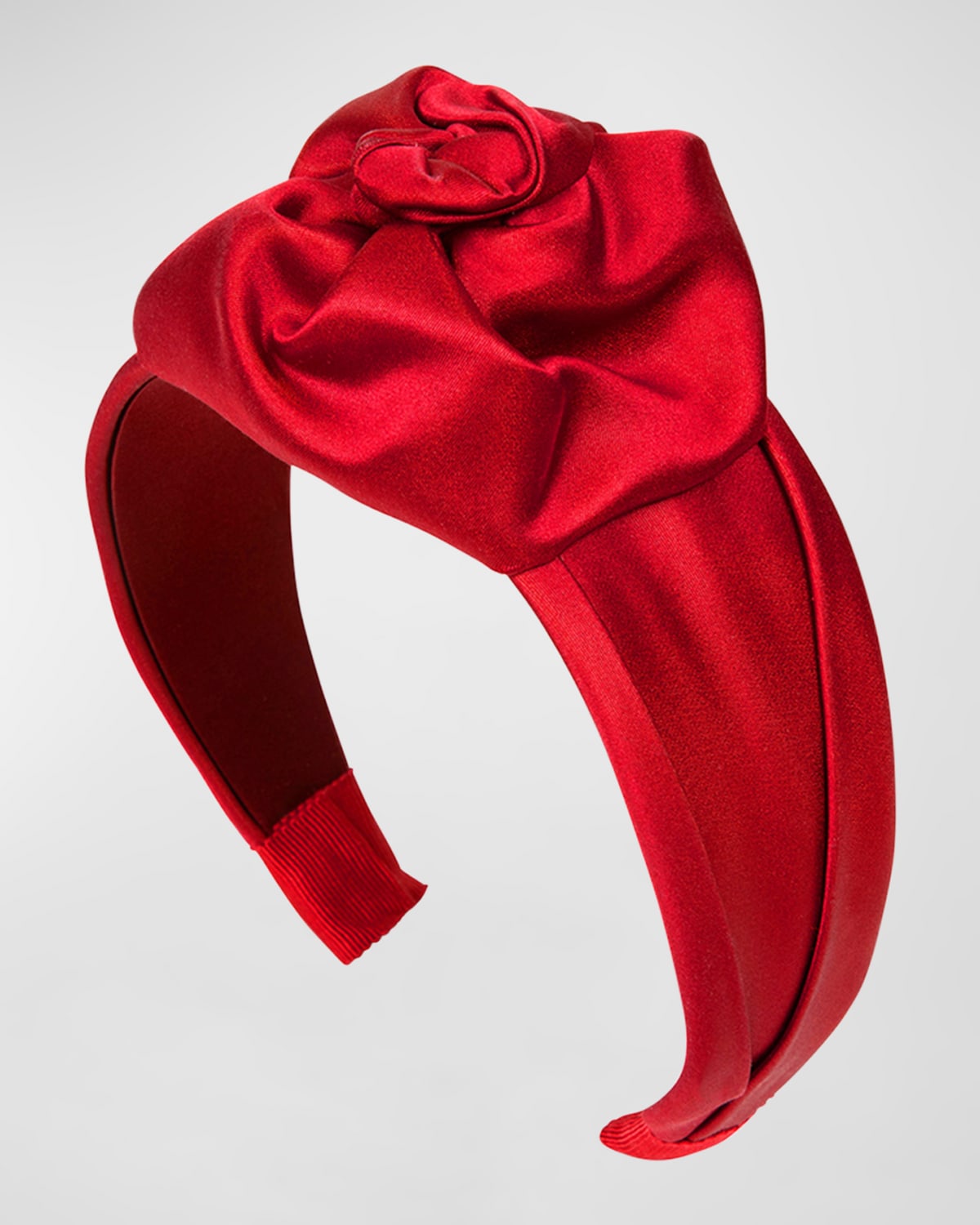 Jennifer Behr Rosalina Silk Wide Headband In Red