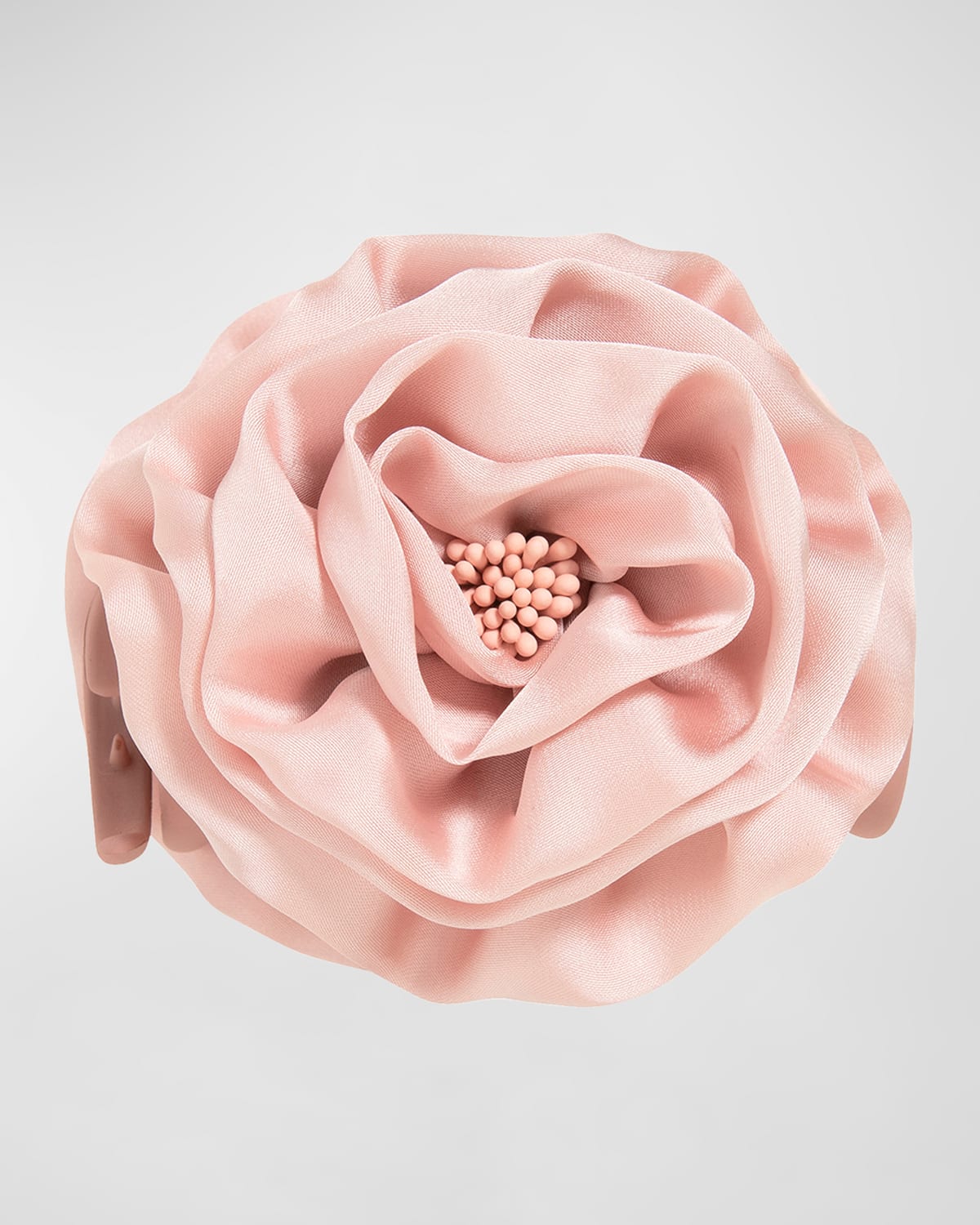 Jennifer Behr Rose Floral-appliquéd Jaw Clip In Blush