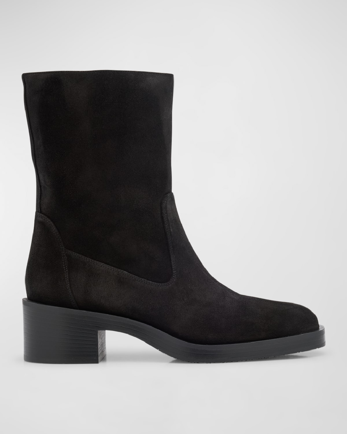 Stuart Weitzman Kaia Suede Ankle Boots In Black
