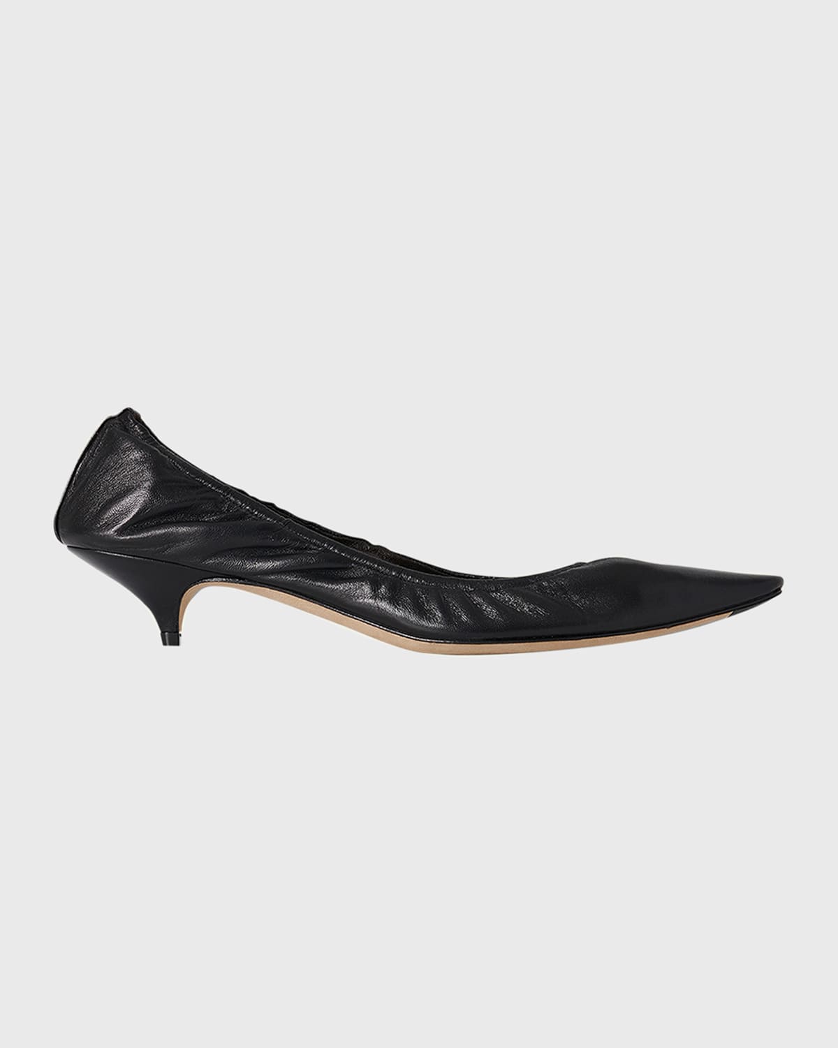 The Row Brown Liisa Kitten Heels In Black