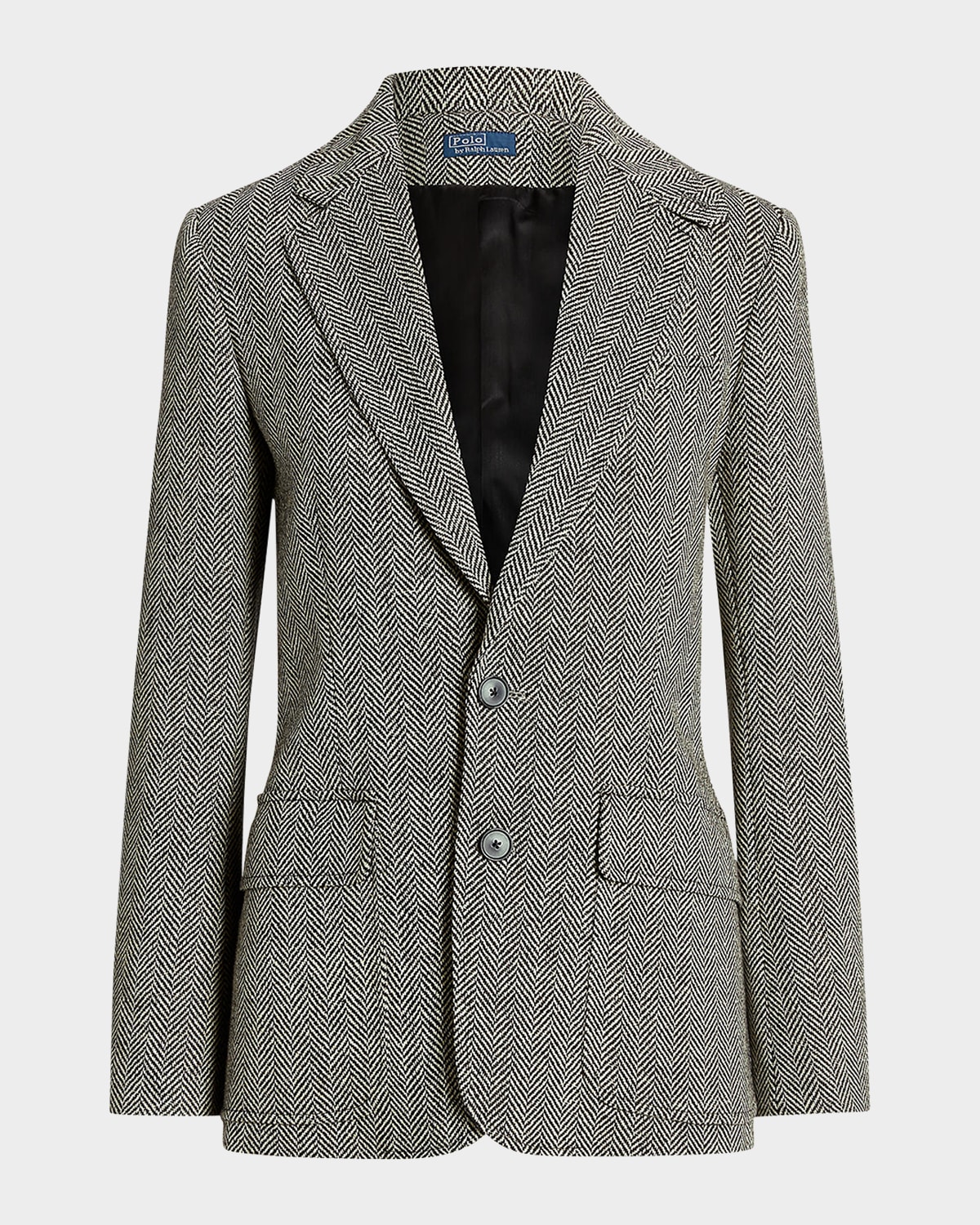 POLO RALPH LAUREN HERRINGBONE LINEN-BLEND BLAZER 