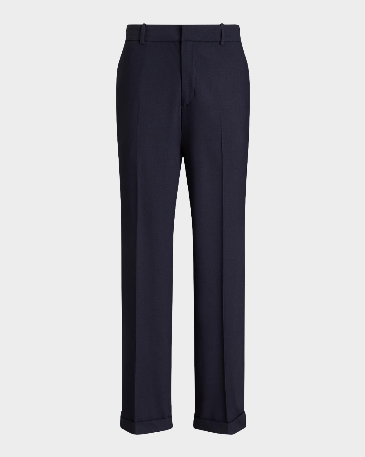 Polo Ralph Lauren Wool-blend Tailored Trousers In Navy