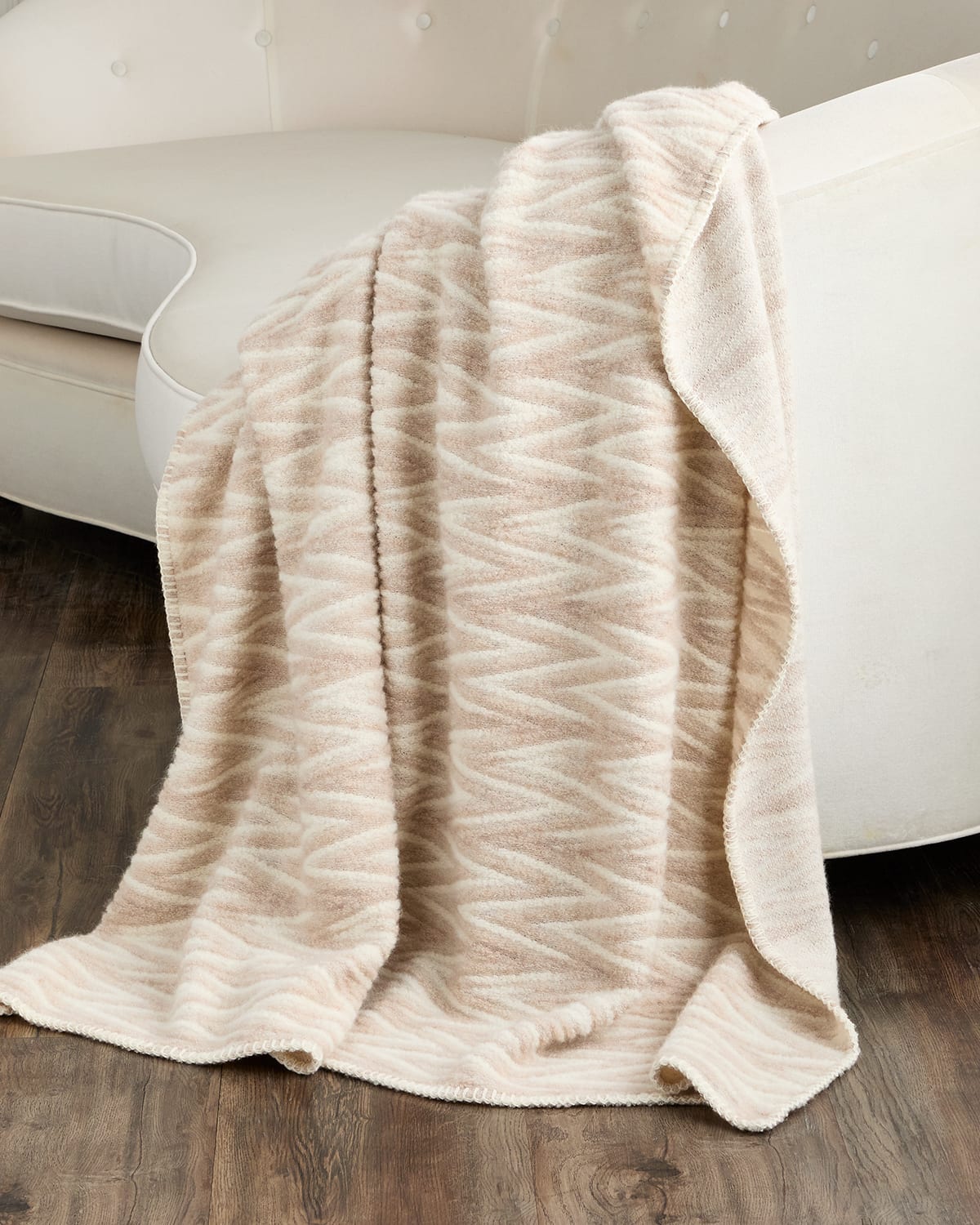 Missoni Beaver Wool-blend Throw, 55" X 75" In Beige Multicolor