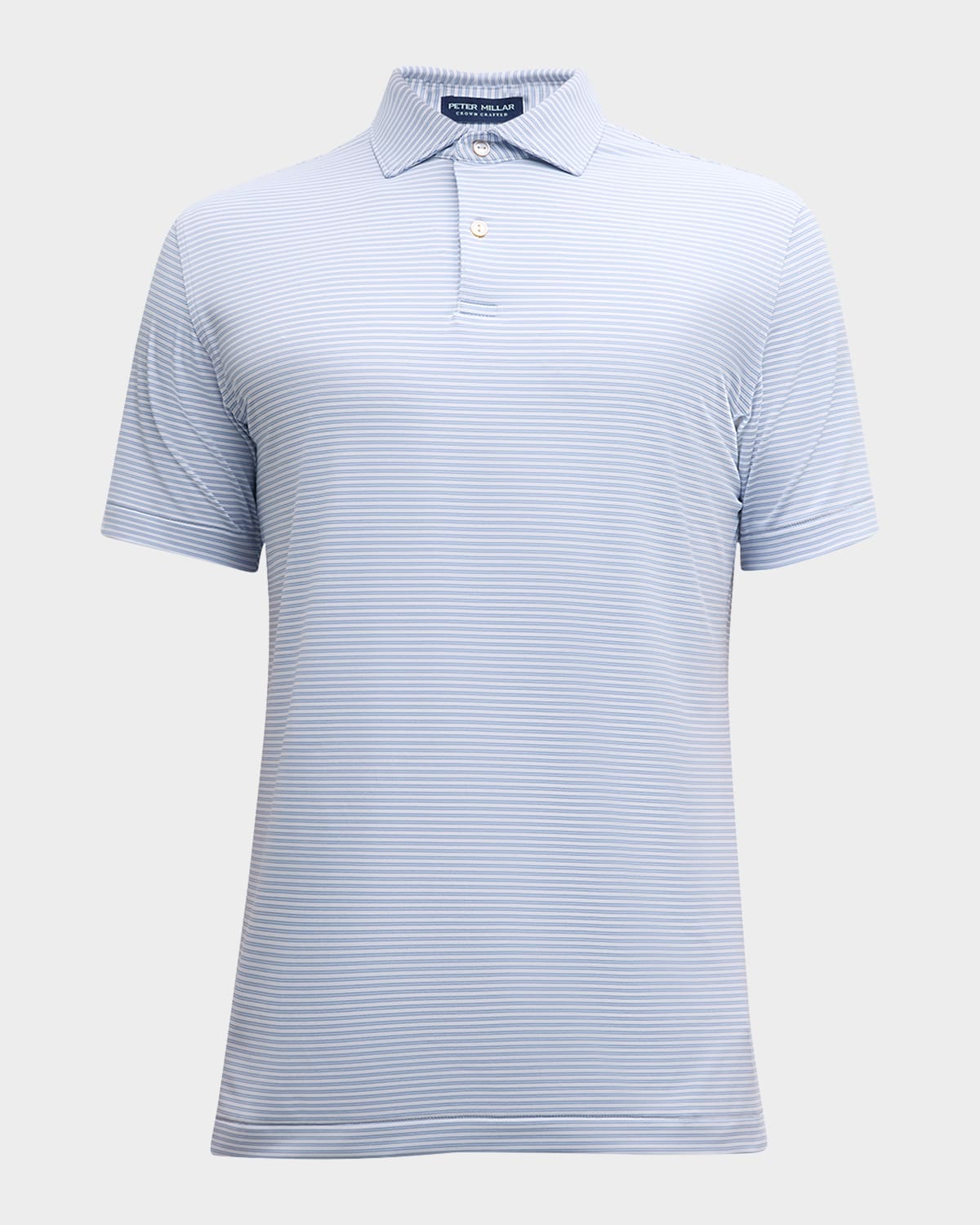 Peter Millar Crown Crafted Albatross Cotton Blend Pique Polo Shirt In White