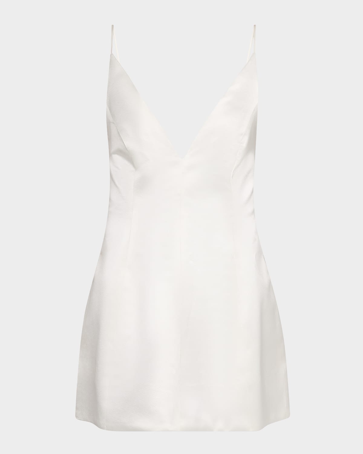 Retroféte Giavanna Plunging Satin Mini Dress