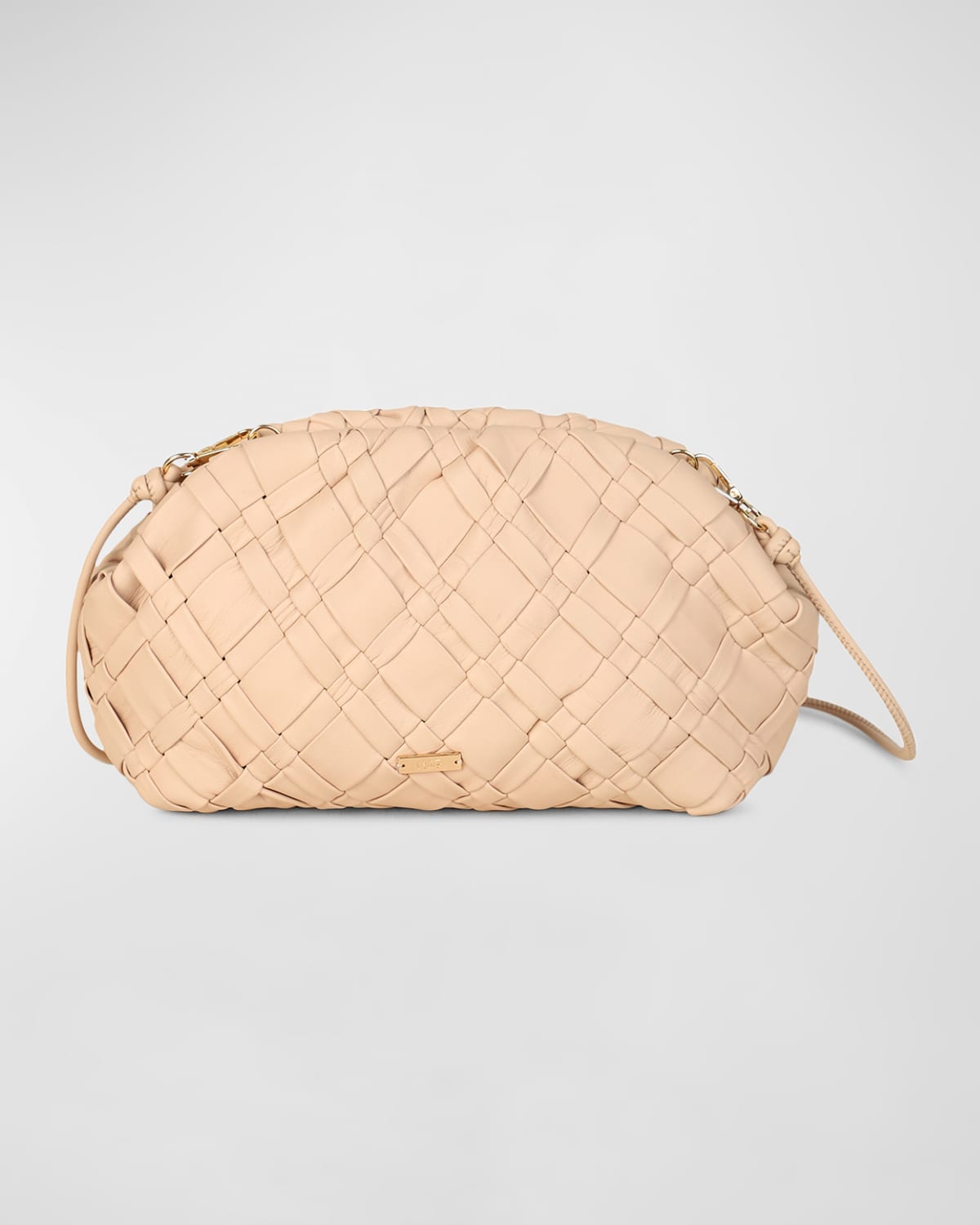 Aya Frame Woven Leather Clutch Bag