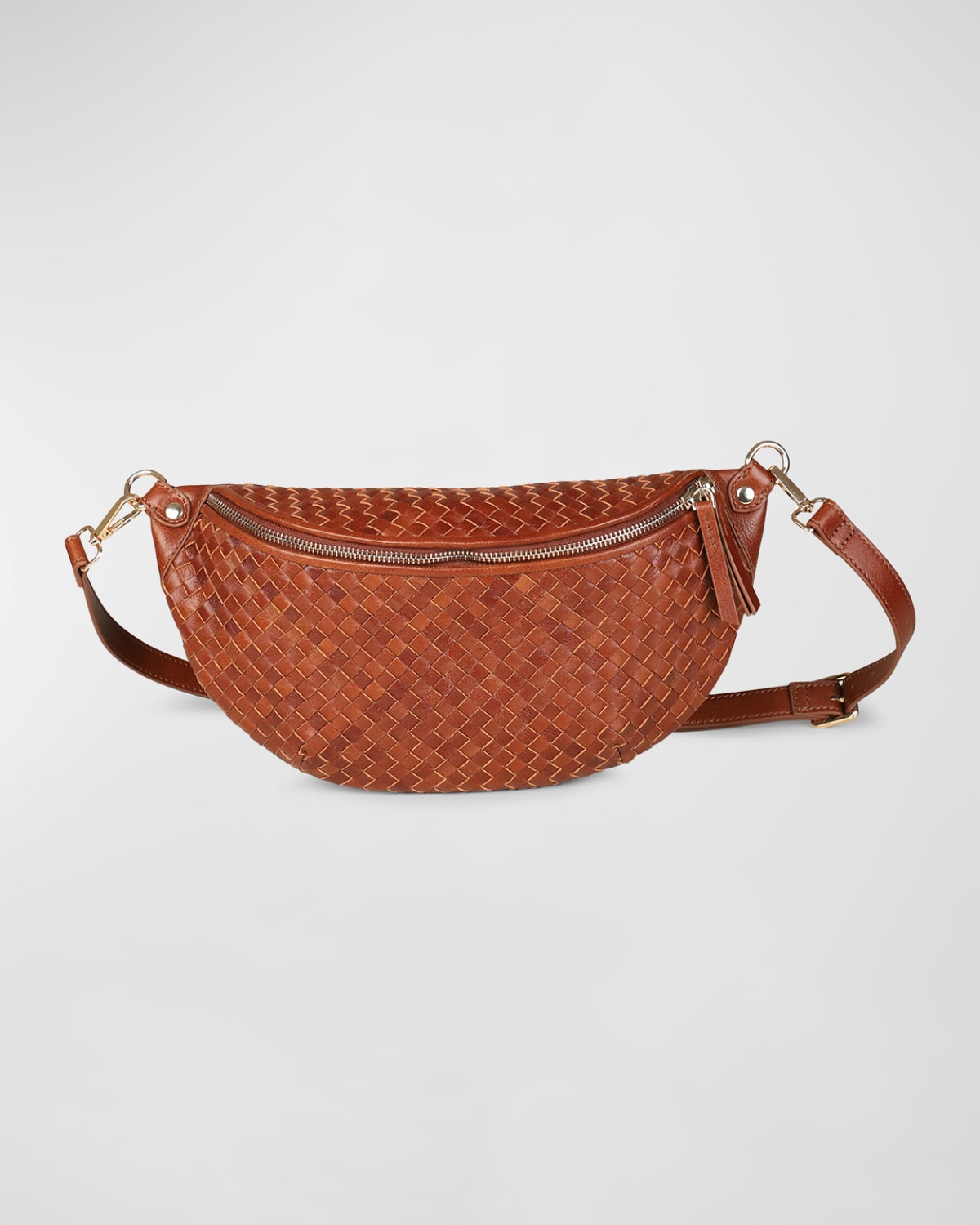 Alex Woven Leather Sling Shoulder Bag