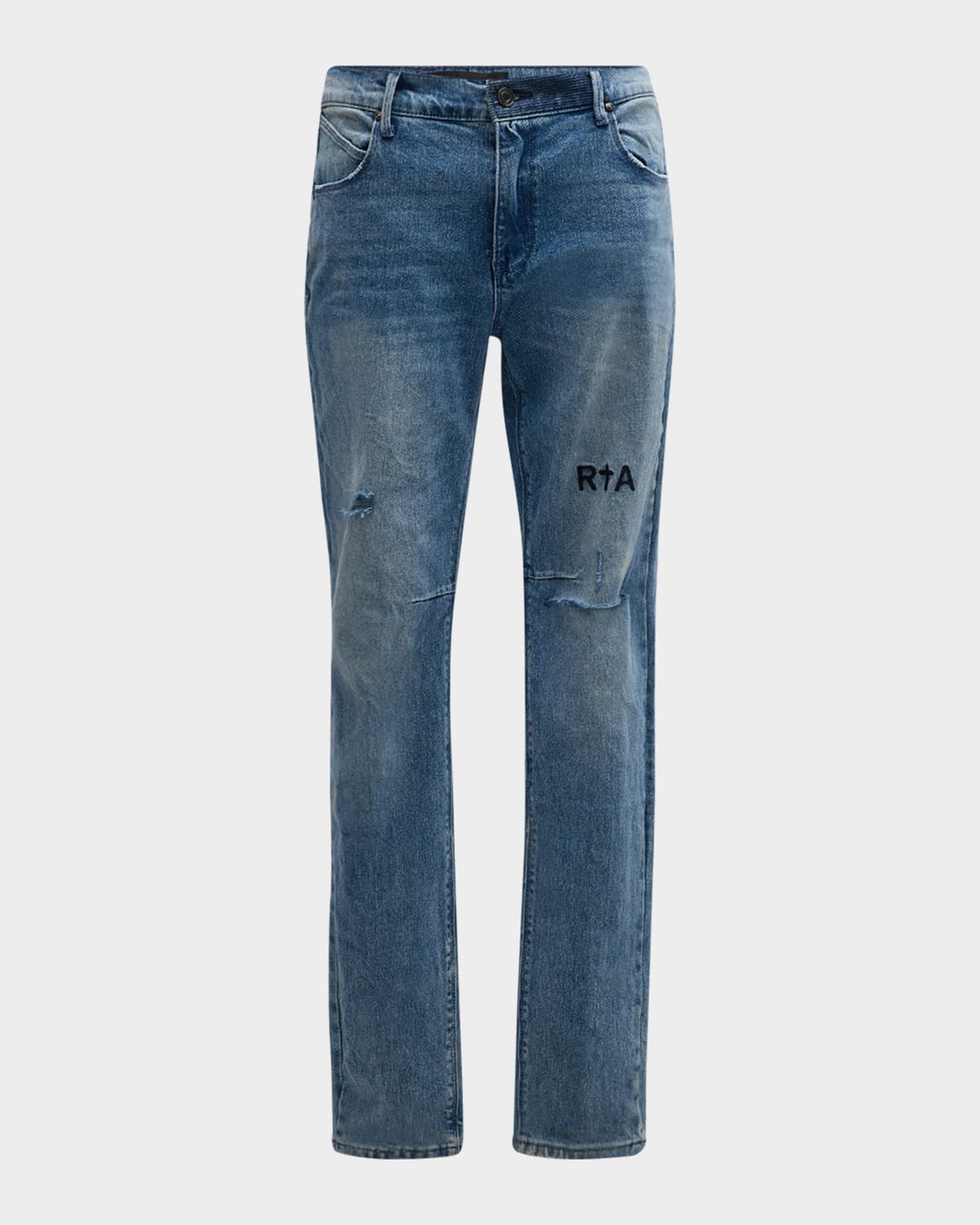 Men's Clayton Distressed Paint-Splatter Jeans