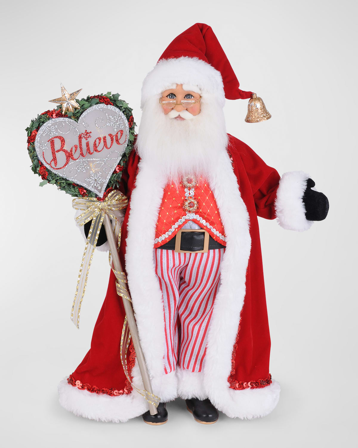 Karen Didion Originals Lighted Believe In The Magic Santa Figure