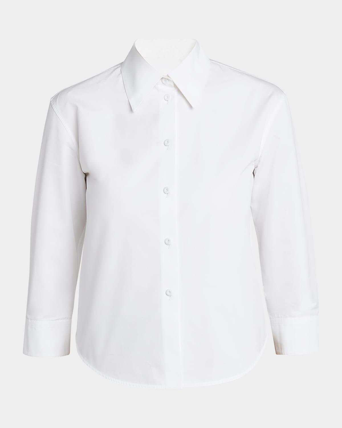 Jil Sander Bracelet-sleeve Collared Shirt In Optic Whit
