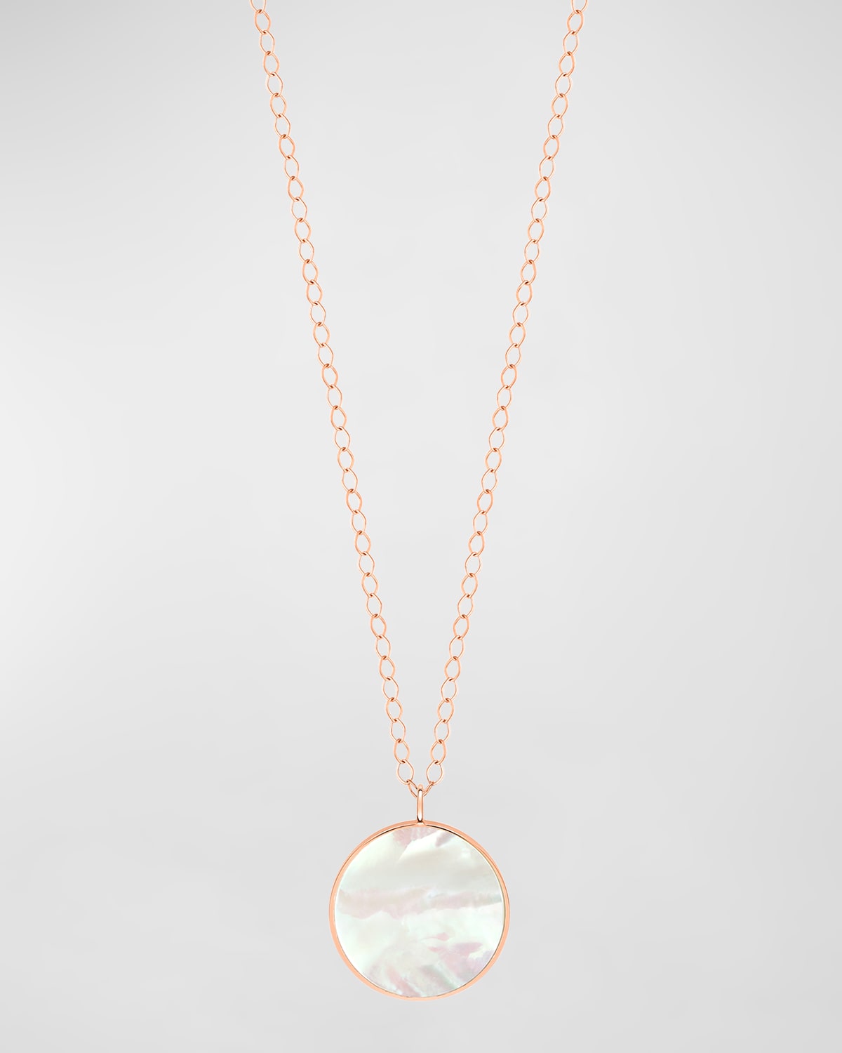 Maria Mother-of-Pearl Disc on Chain Necklace