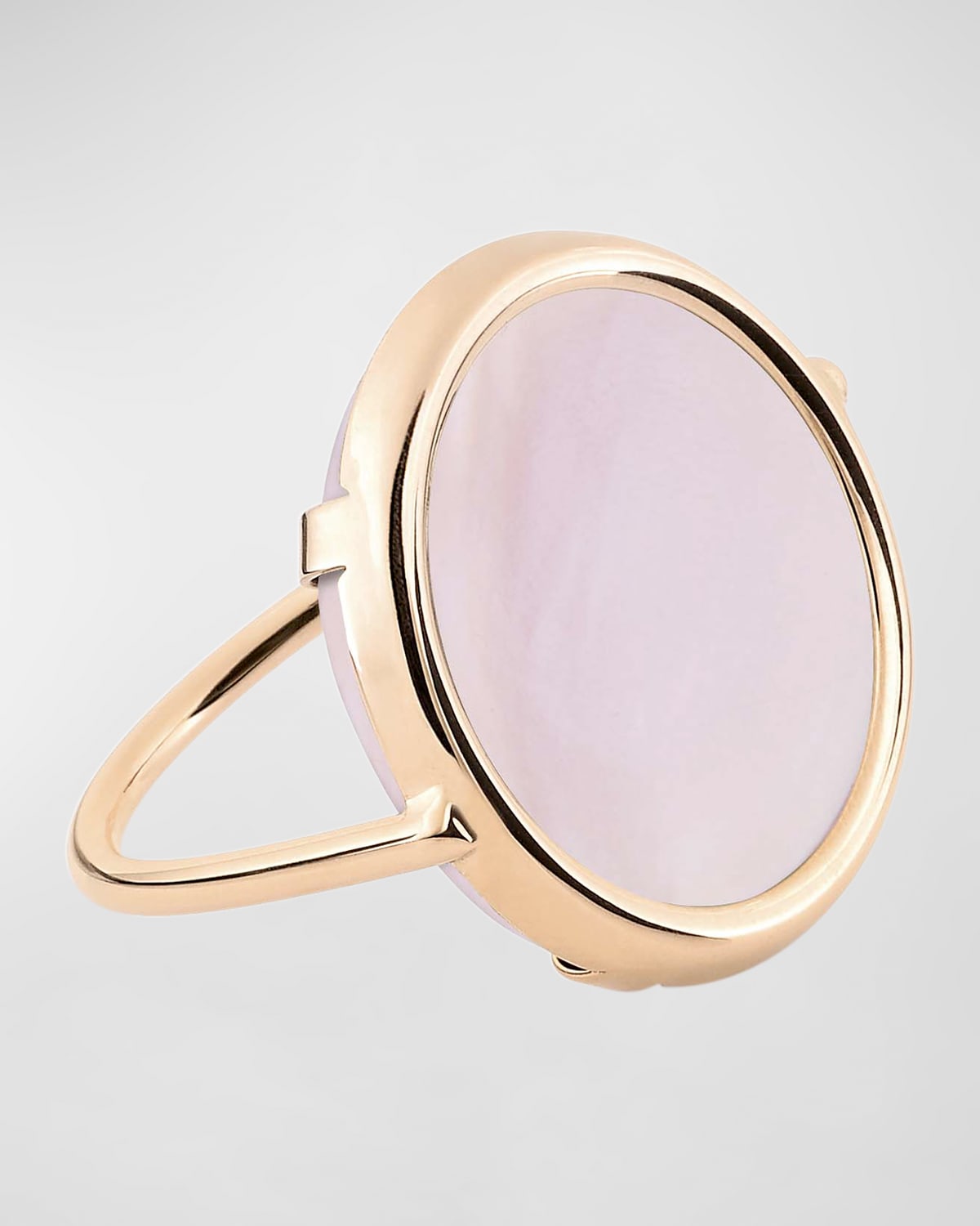 Ever Pink Mother-of-Pearl Disc Ring in 18K Rose Gold