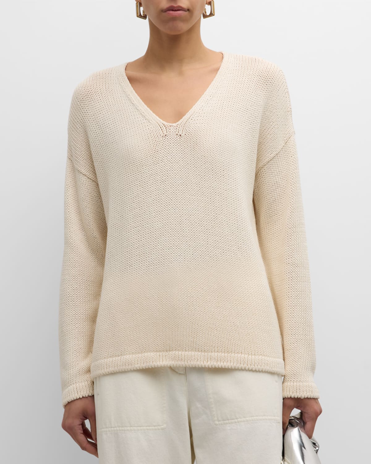Organic Cotton Jersey Knit Sweater