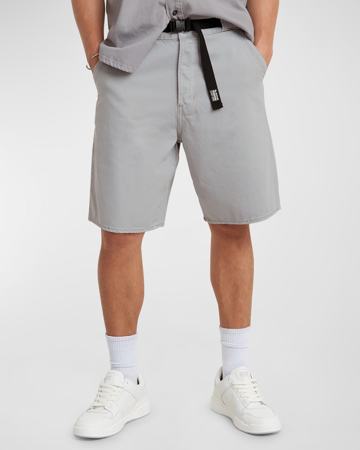 Men's Travail Belted Denim Shorts