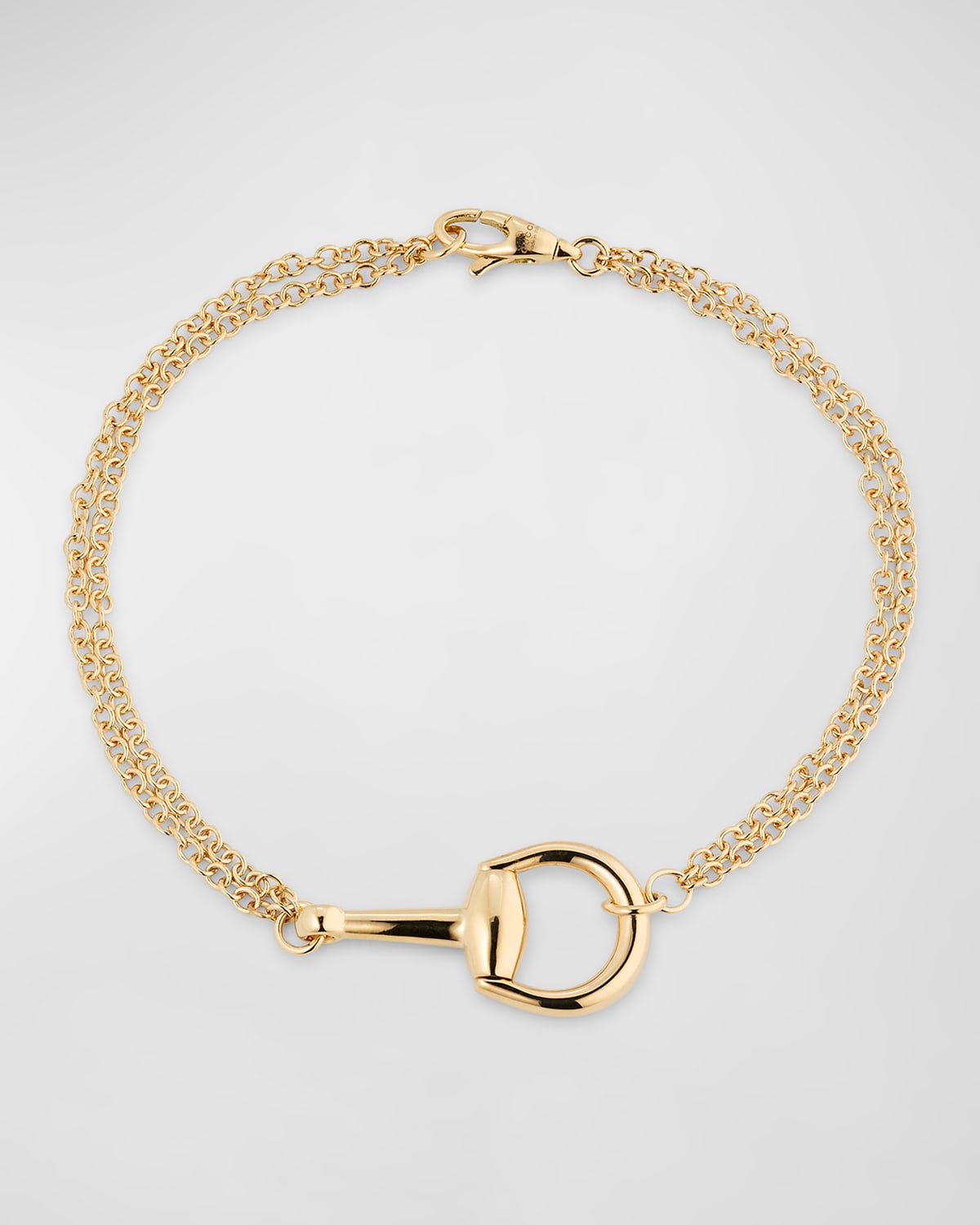 18K Yellow Gold Horsebit Chain Bracelet