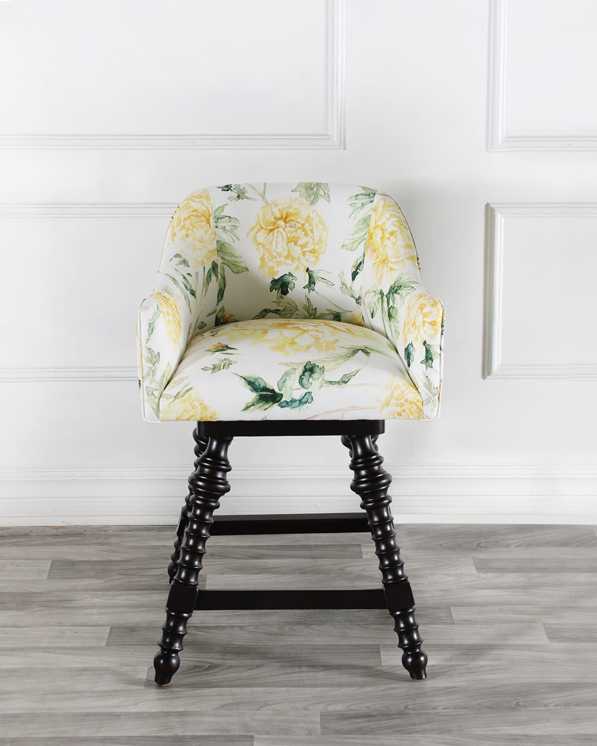 Peninsula Home Collection Loren Swivel 26" Counter Stool In Maize Mums
