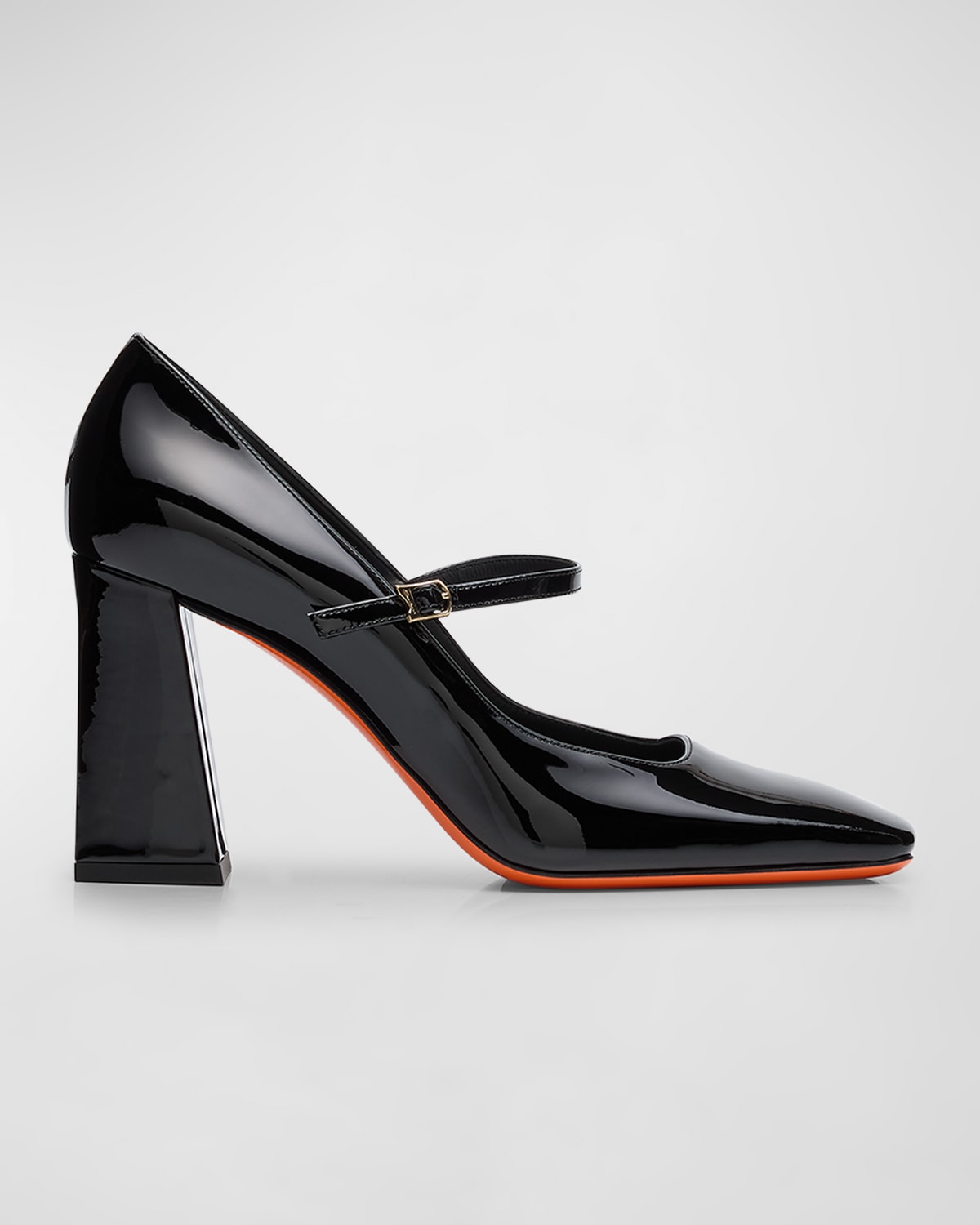 Santoni 85mm Leather Pumps In Black