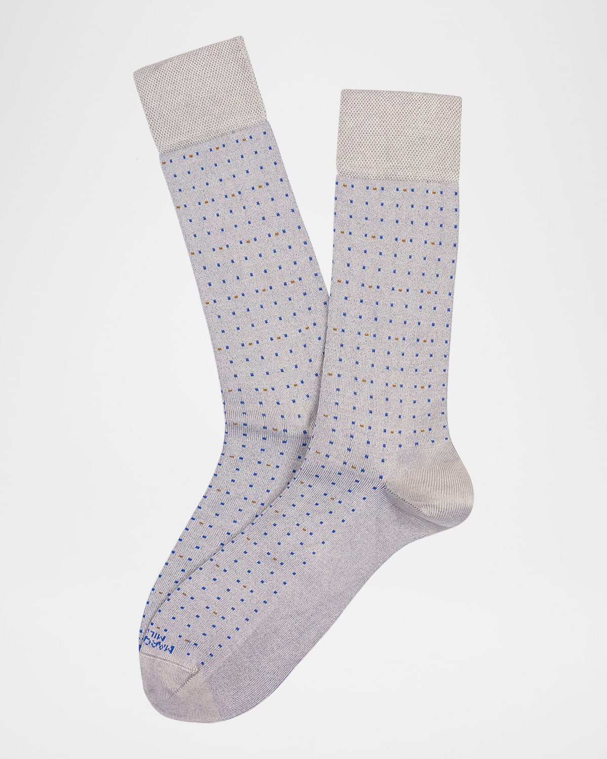 Men's Luxury Yarns Micro Dot Mid-Calf Socks