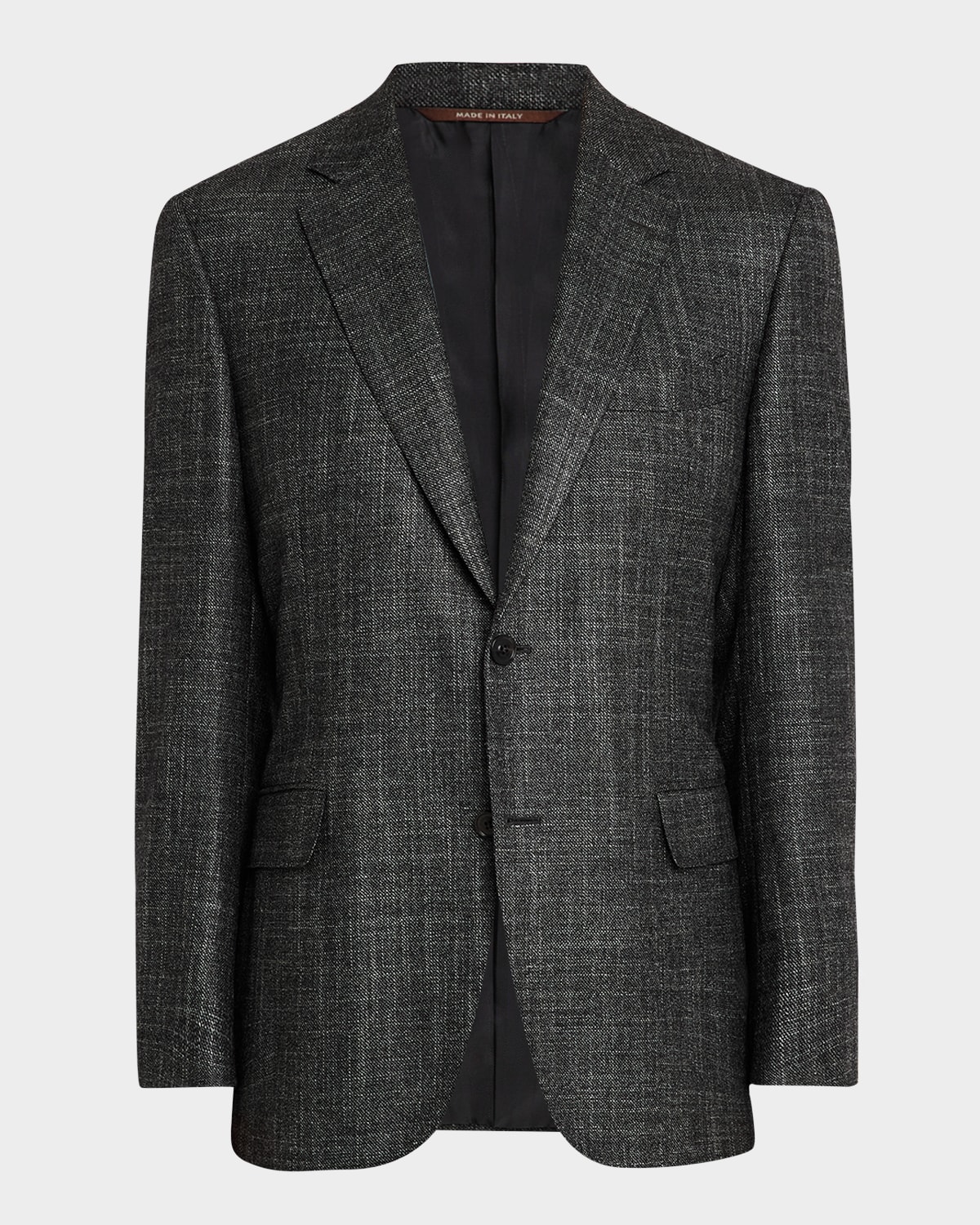 Canali Prince Of Wales-pattern Blazer In Charcoal