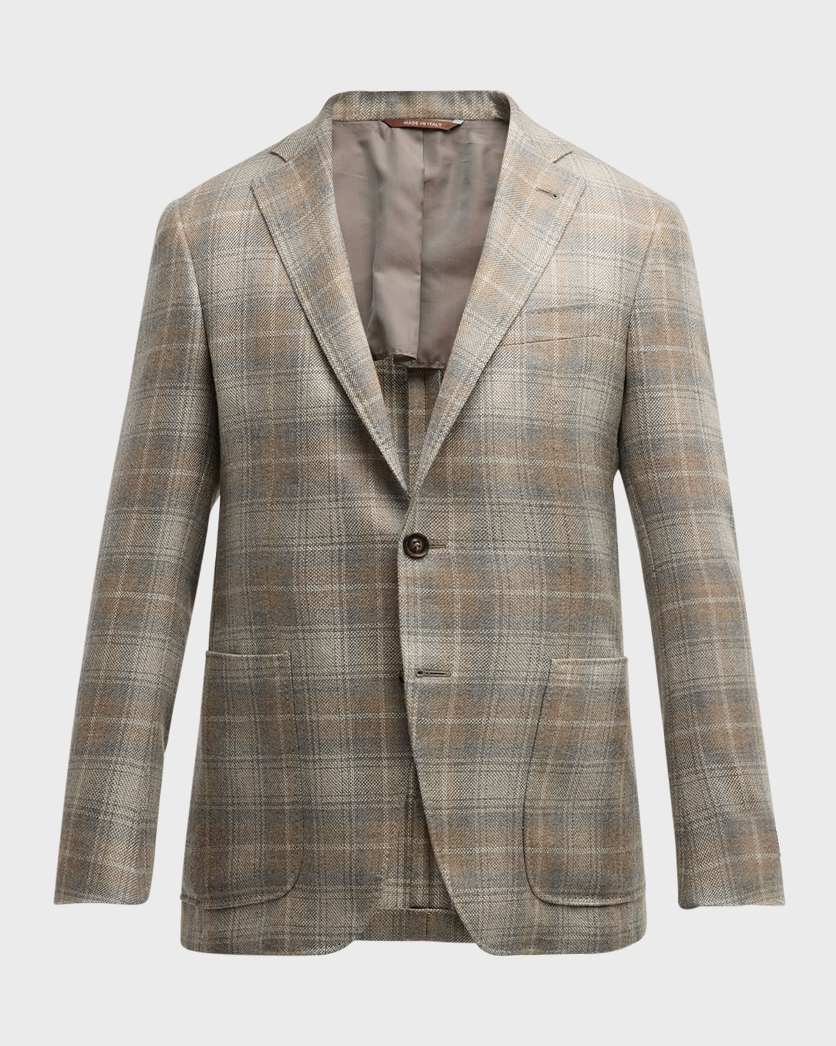 Men's Cashmere Plaid Sport Coat