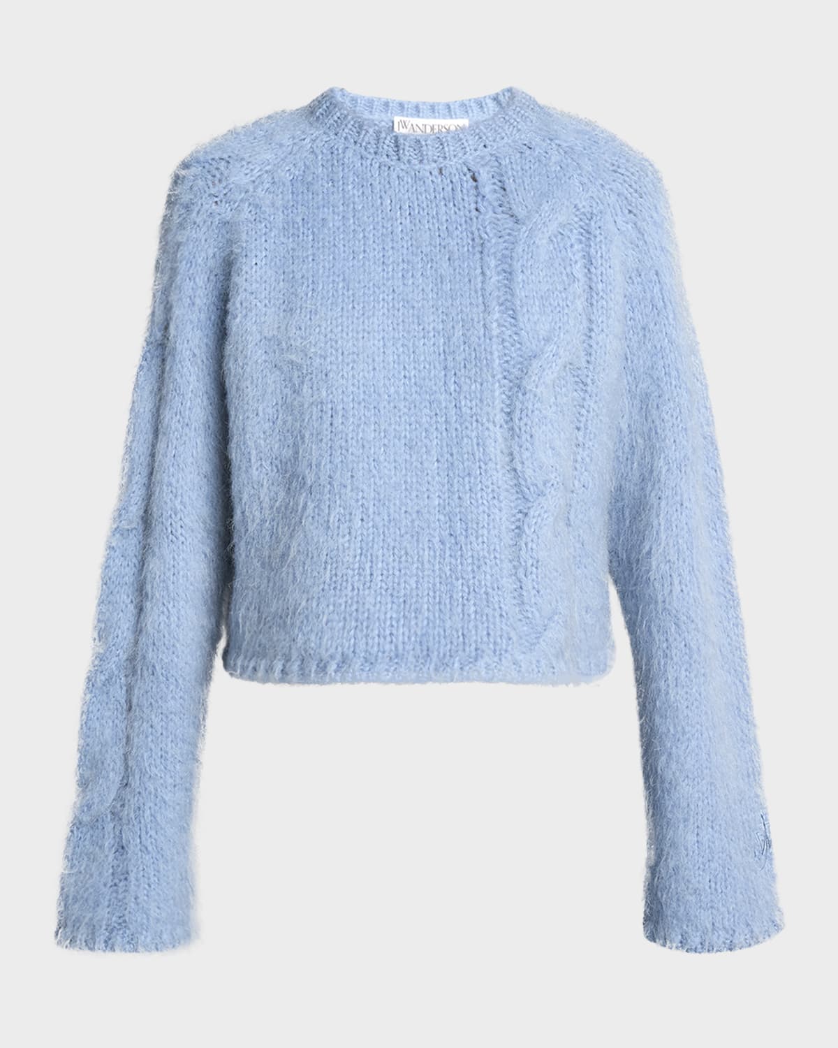JW ANDERSON CROPPED CABLE MOHAIR SWEATER 